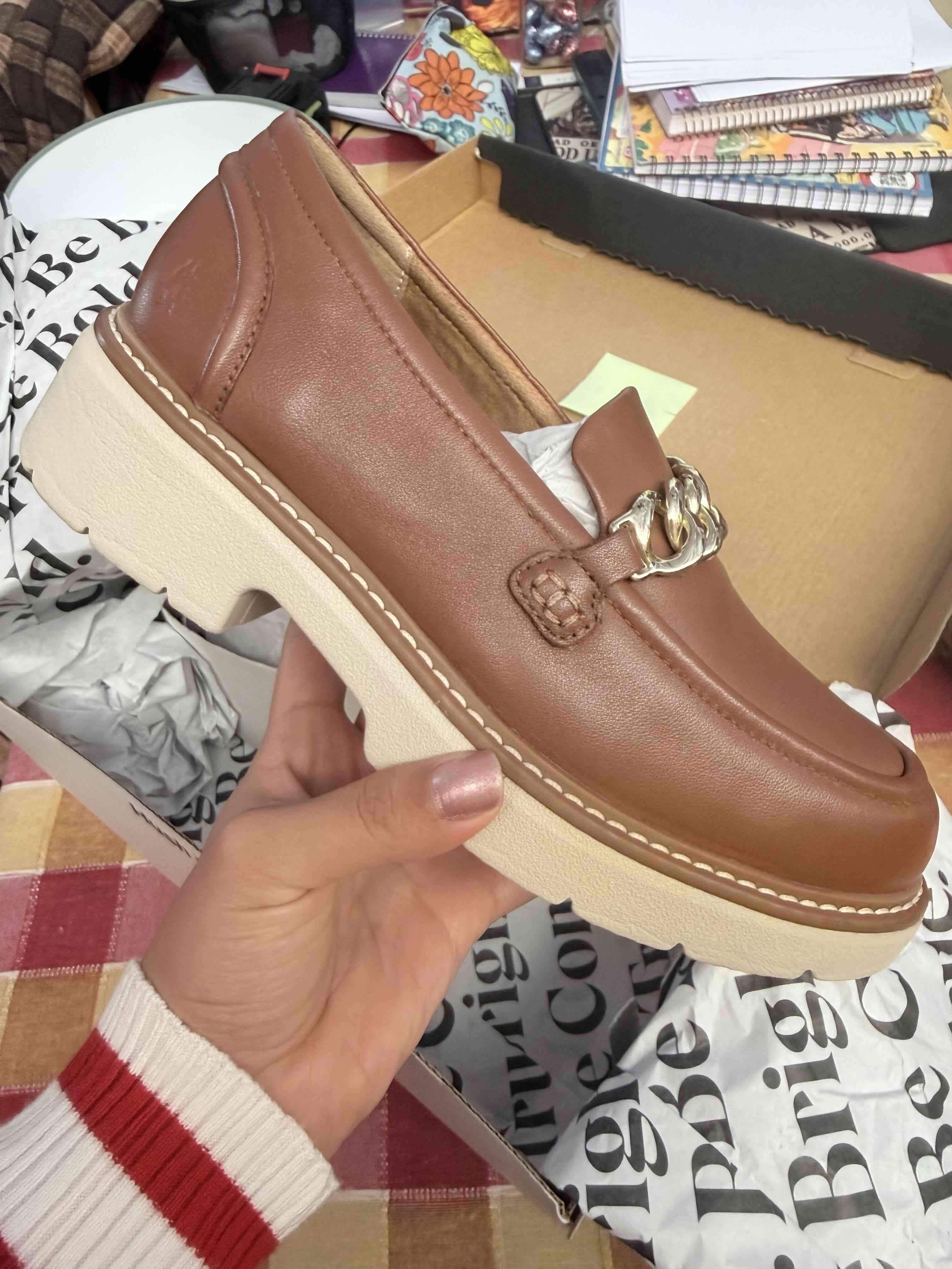 Mocasines de cuero marrón - miniatura 2