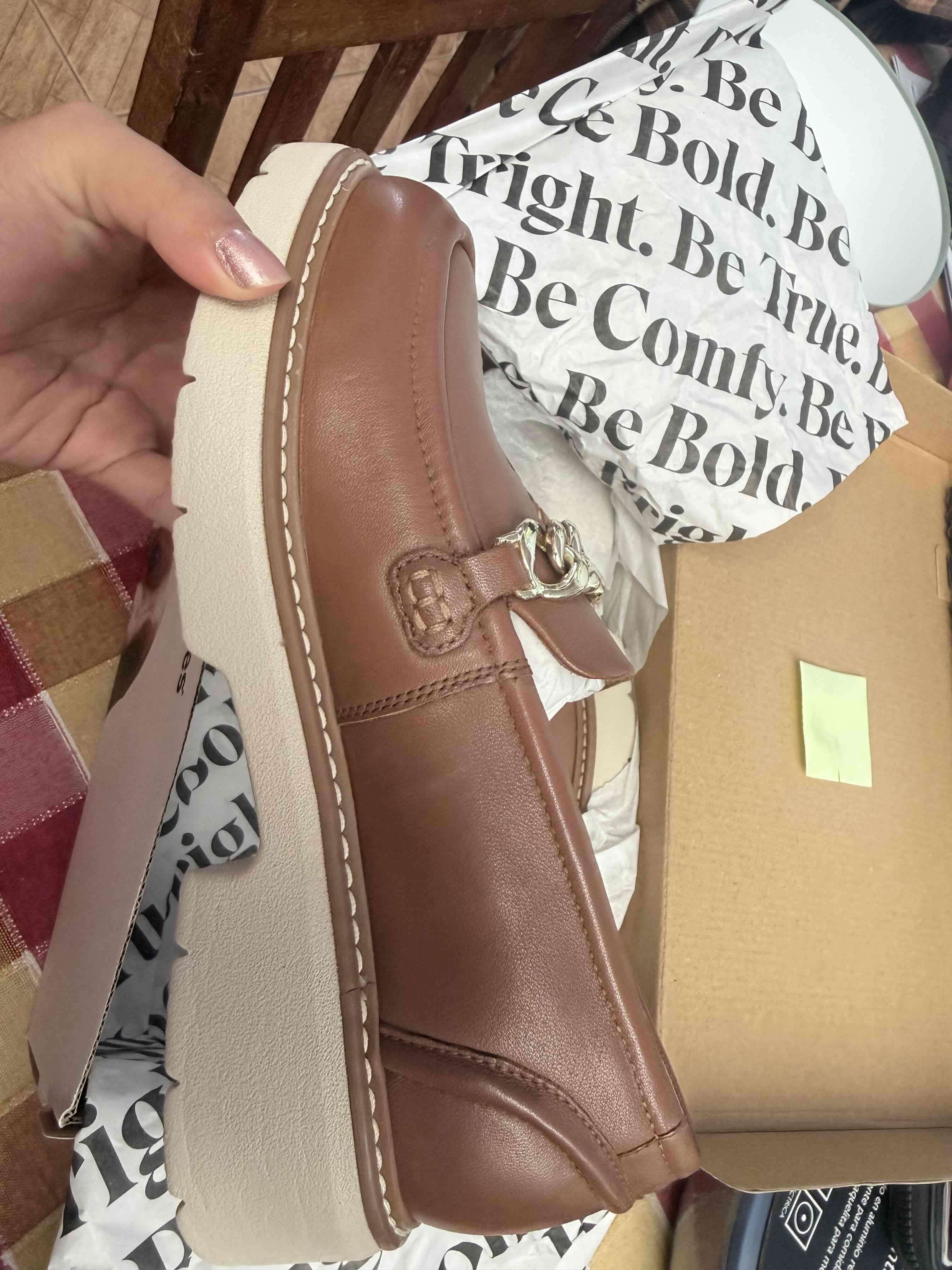 Mocasines de cuero marrón - miniatura 3