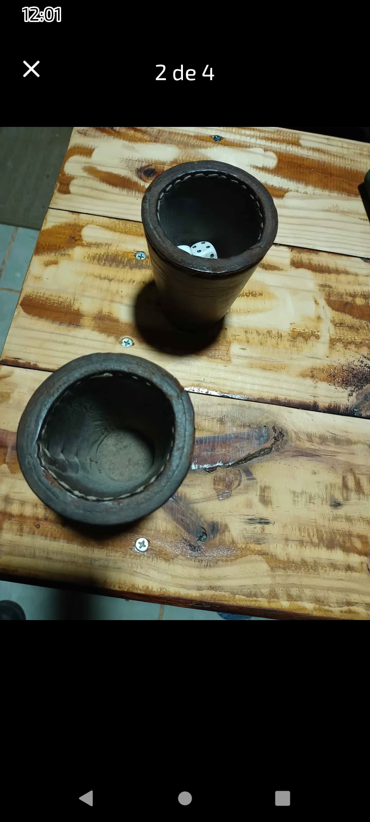 Juego de dados y cubiletes Vintage - miniatura 2