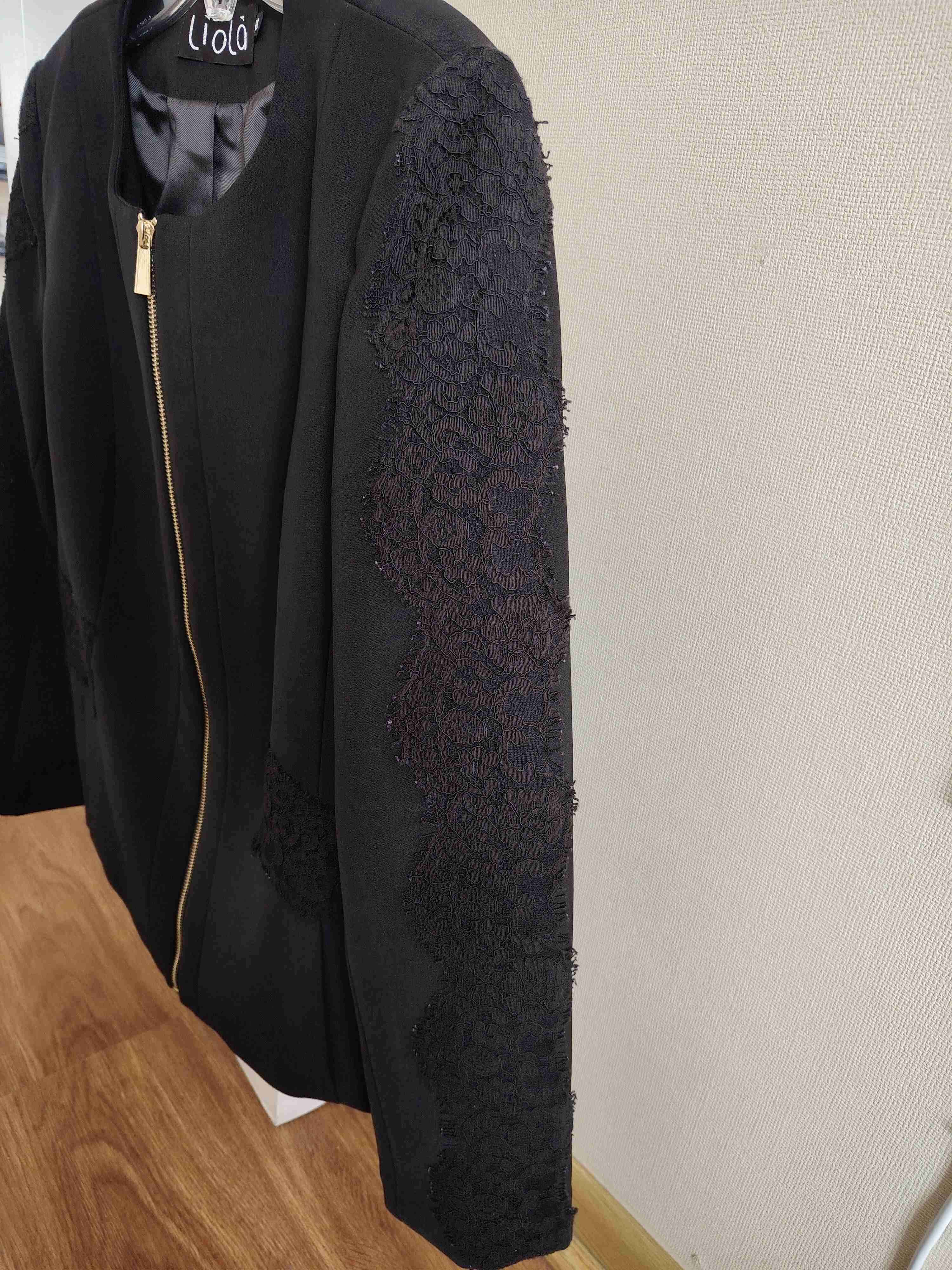 Chaqueta negra con encaje Liola - miniatura 2