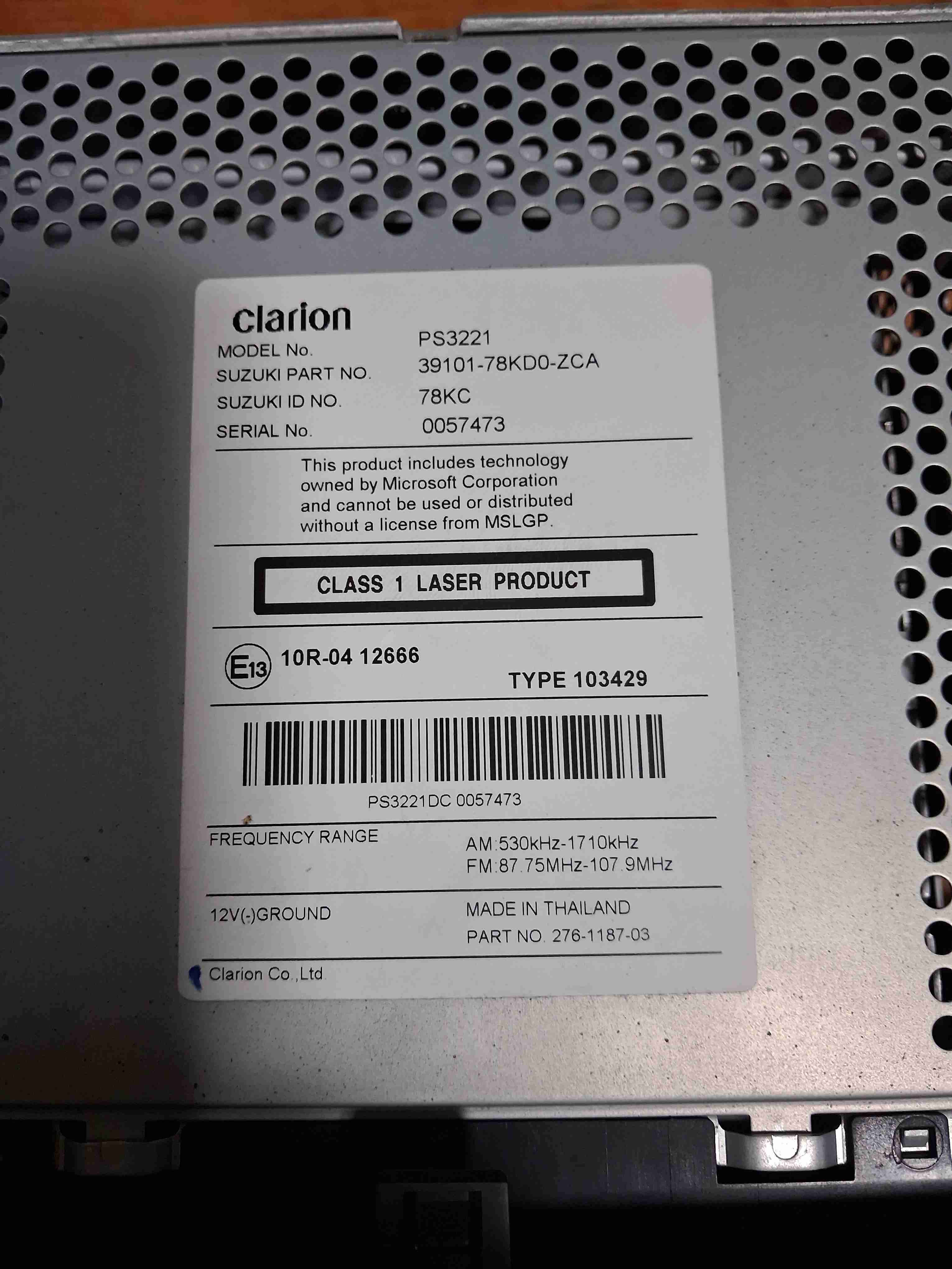 Radio de auto Susuki Swift 2015 - miniatura 4