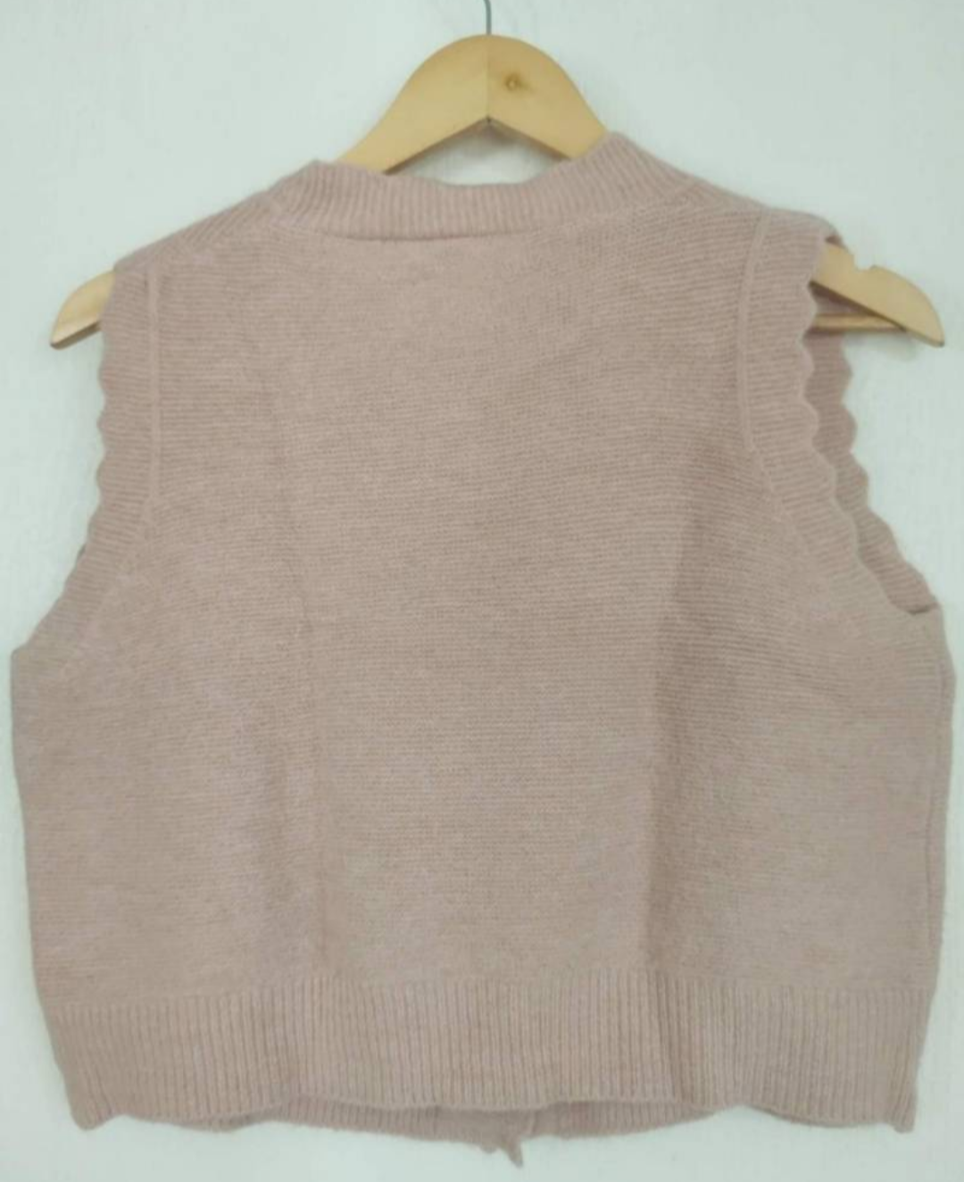 Chaleco de punto sin mangas palo de rosa - miniatura 2