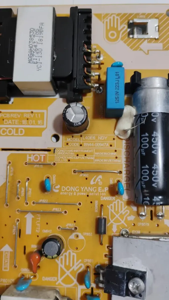 Tarjeta Placa Fuente Para Tv Samsung Un43nu7100g - miniatura 2