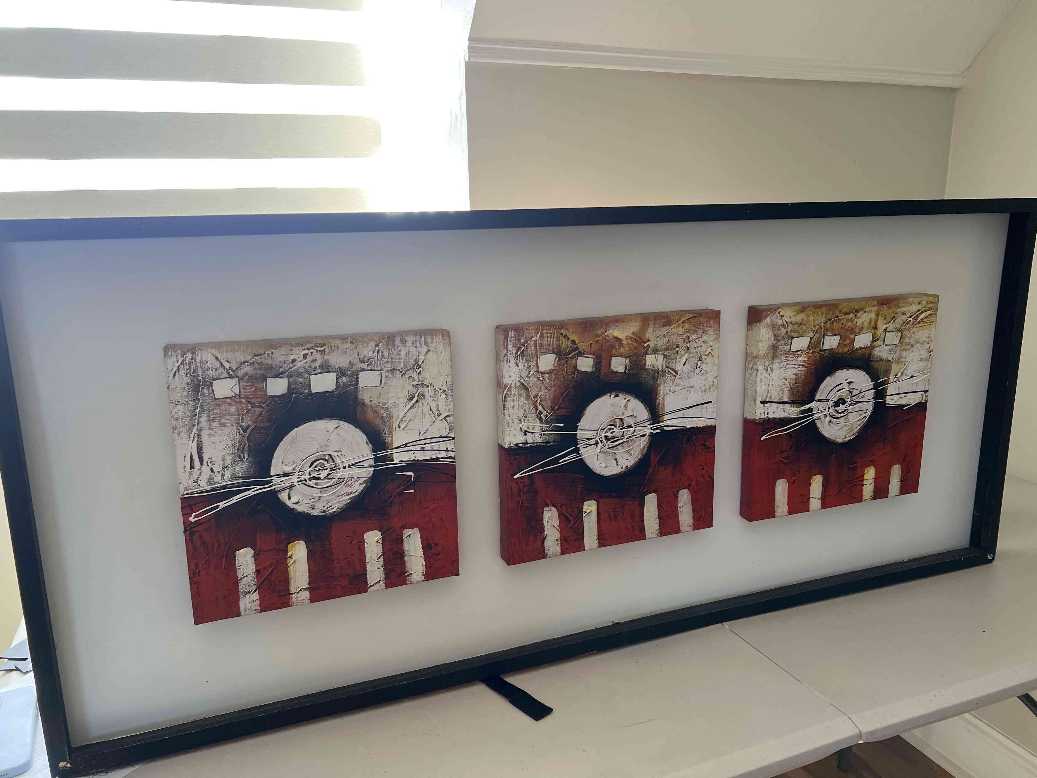 Tríptico de arte abstracto - miniatura 1