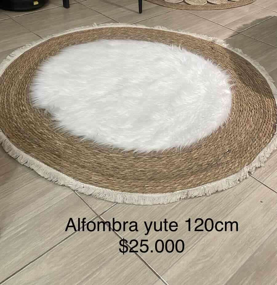 Alfombra yute y lana 120cm - miniatura 1