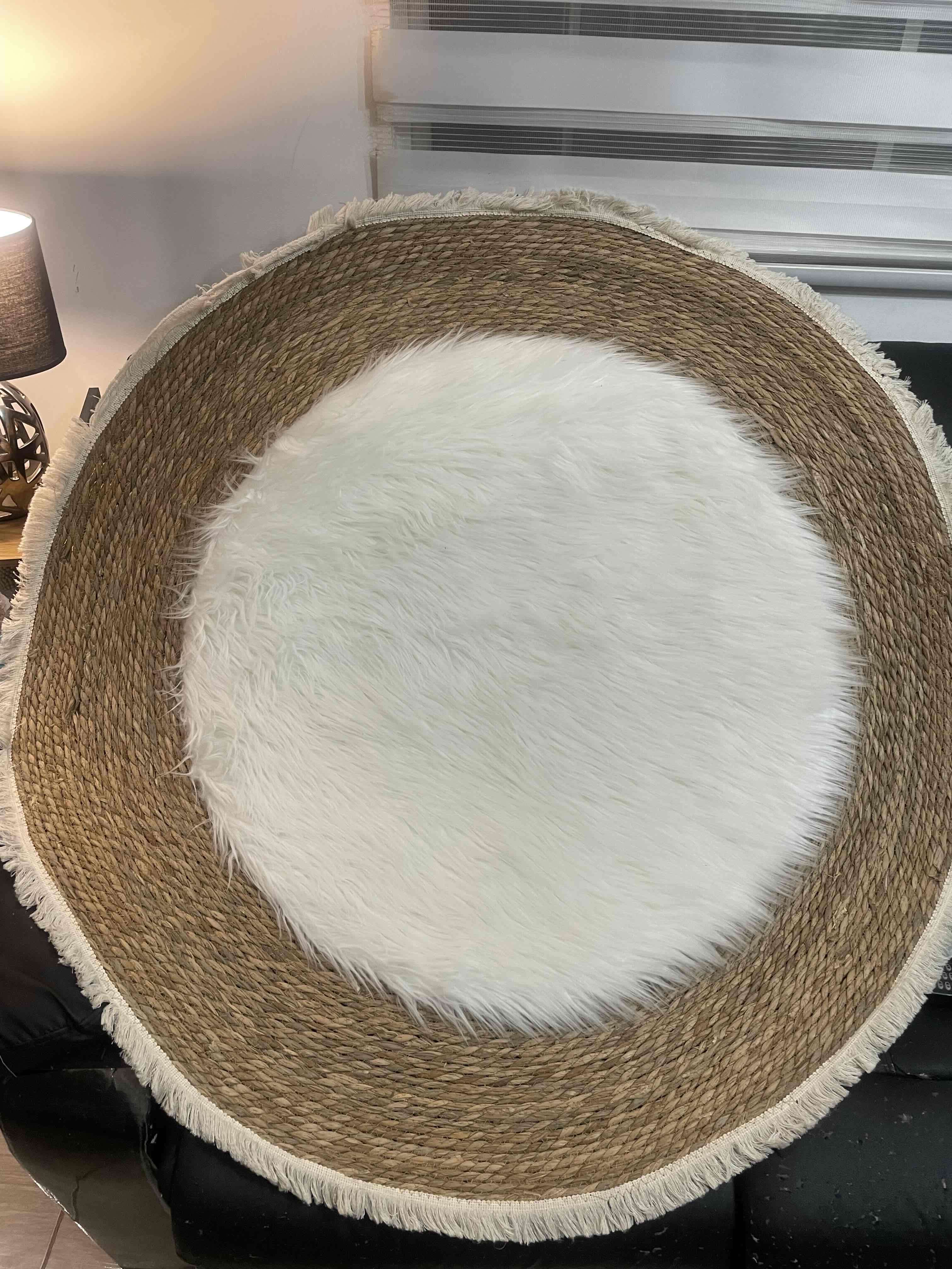 Alfombra yute y lana 120cm - miniatura 3