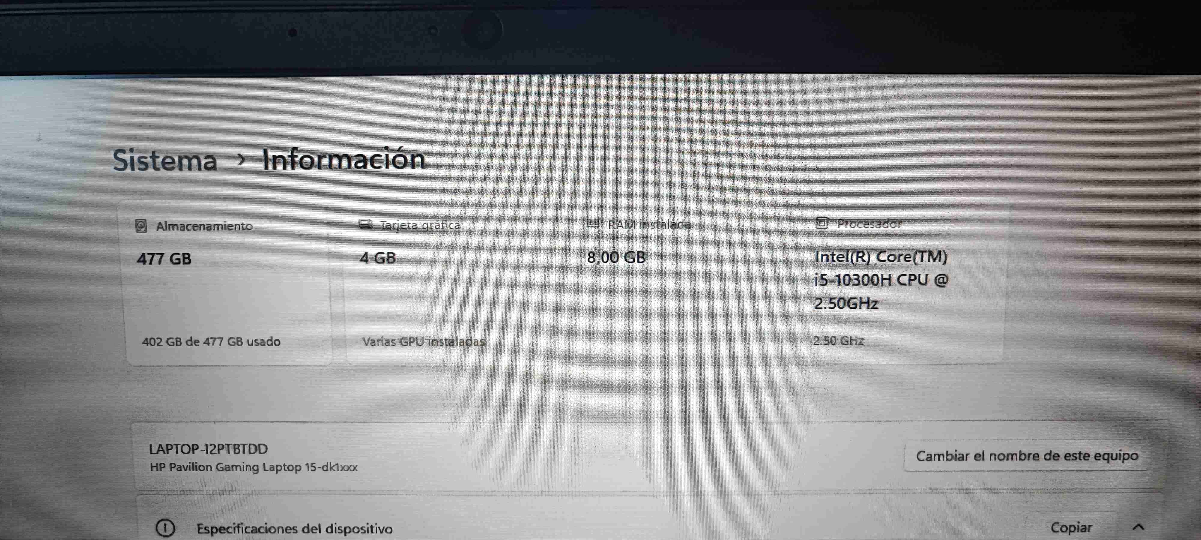 Laptop HP Pavilion Gaming 15 - miniatura 1