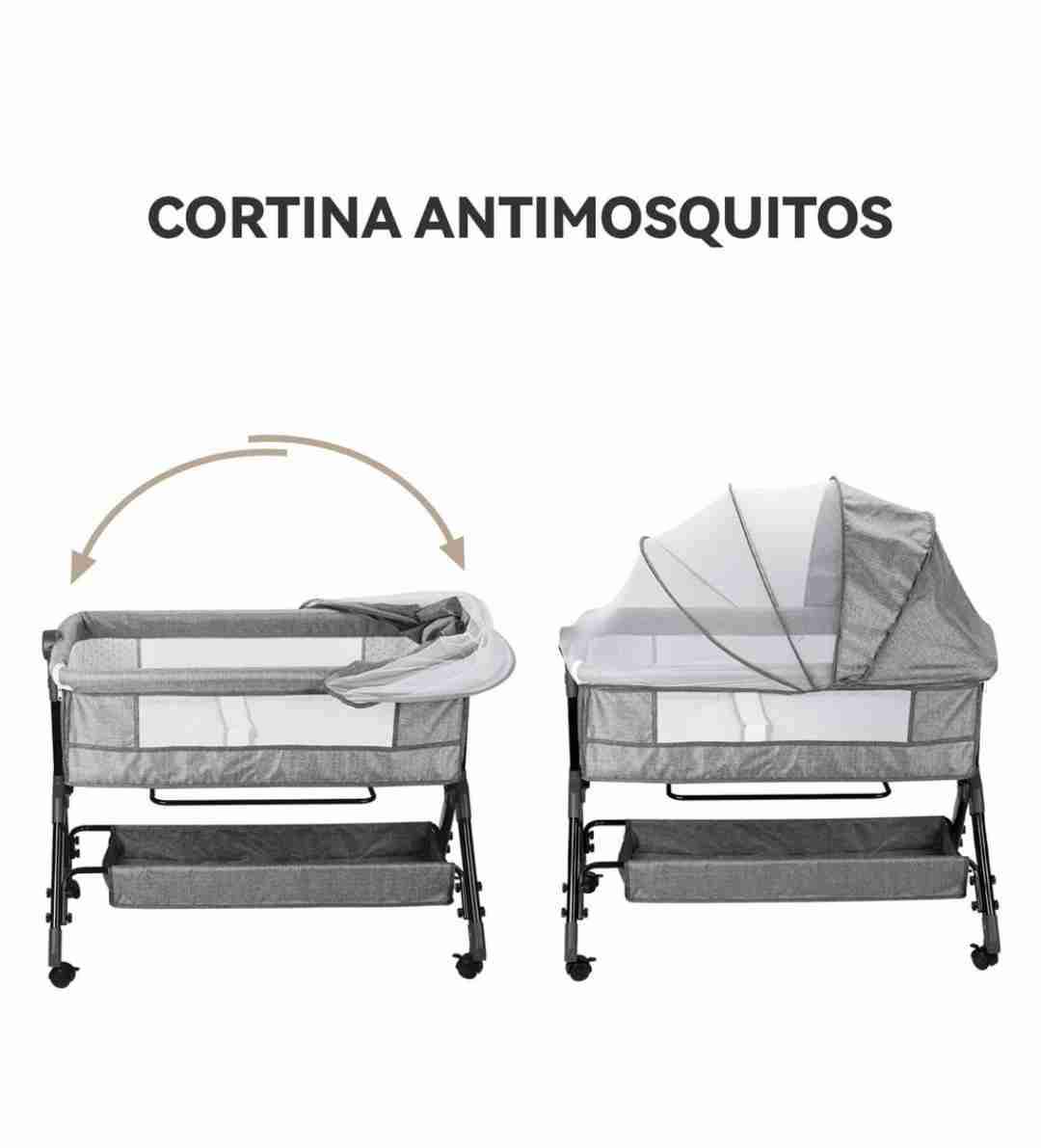 Cuna moisés gris para bebé - miniatura 2