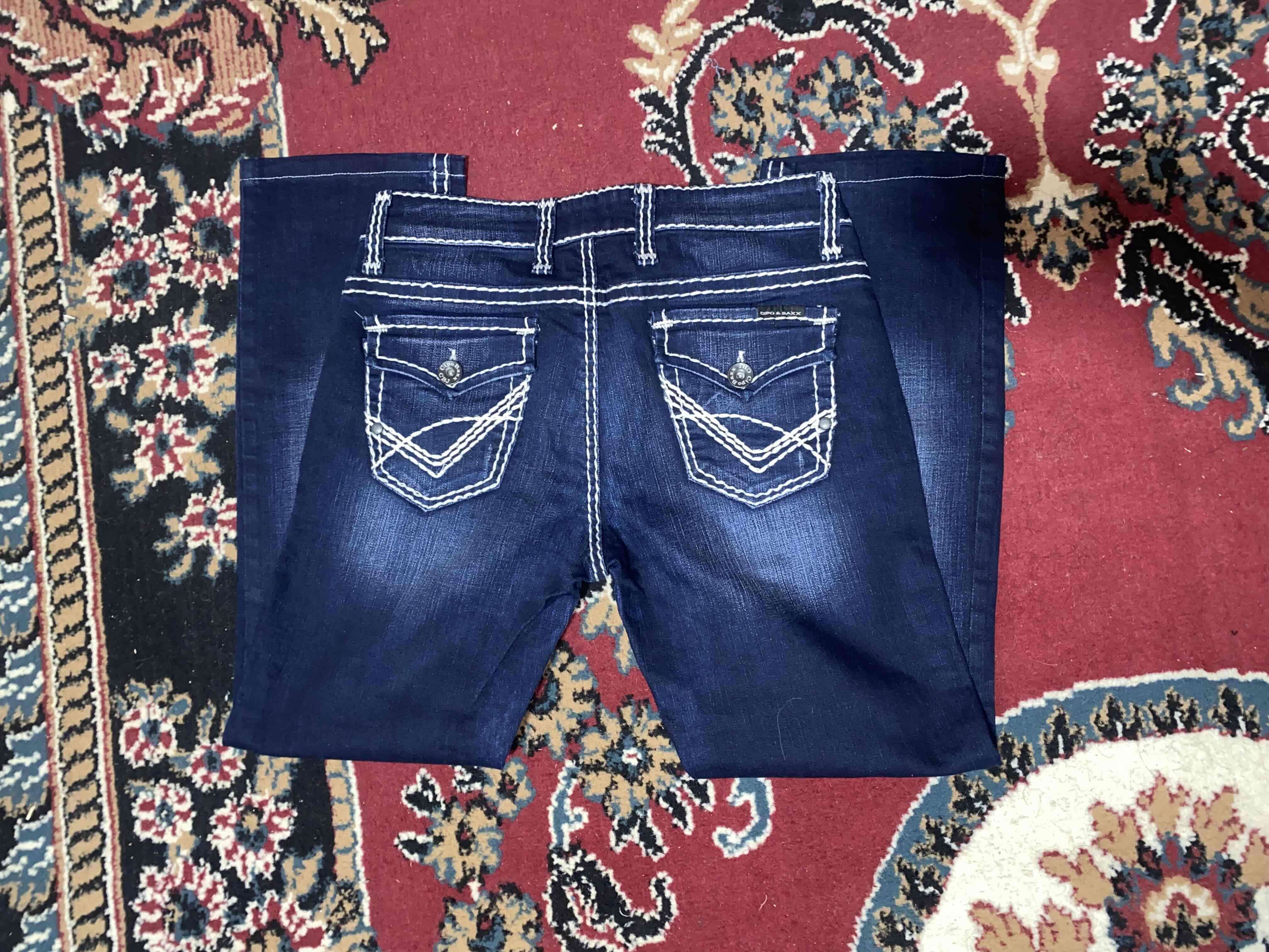 Jeans azul oscuro tiro bajo - miniatura 2