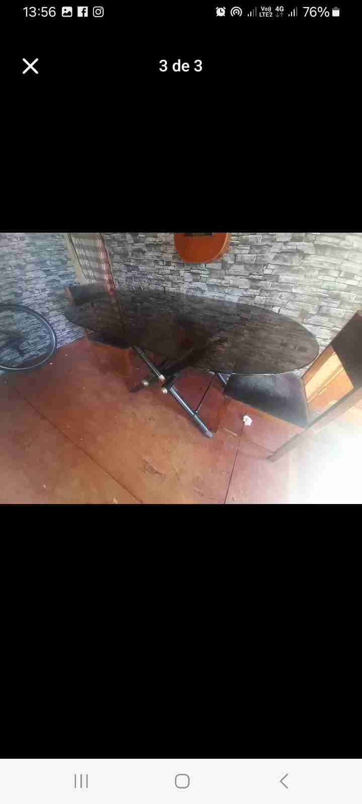 Mesa de vidrio ovalada - miniatura 2