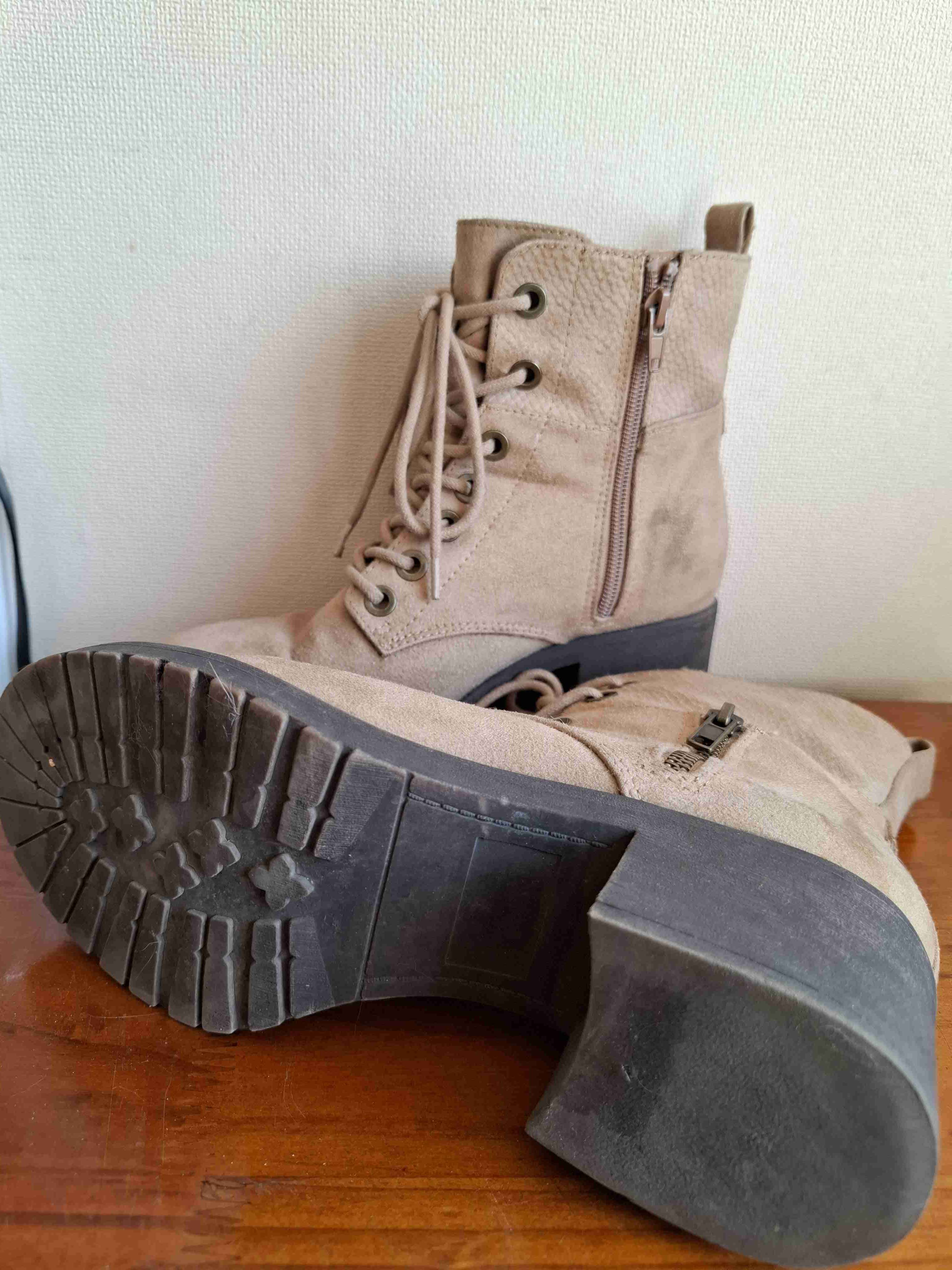 Botas beige casuales - miniatura 3