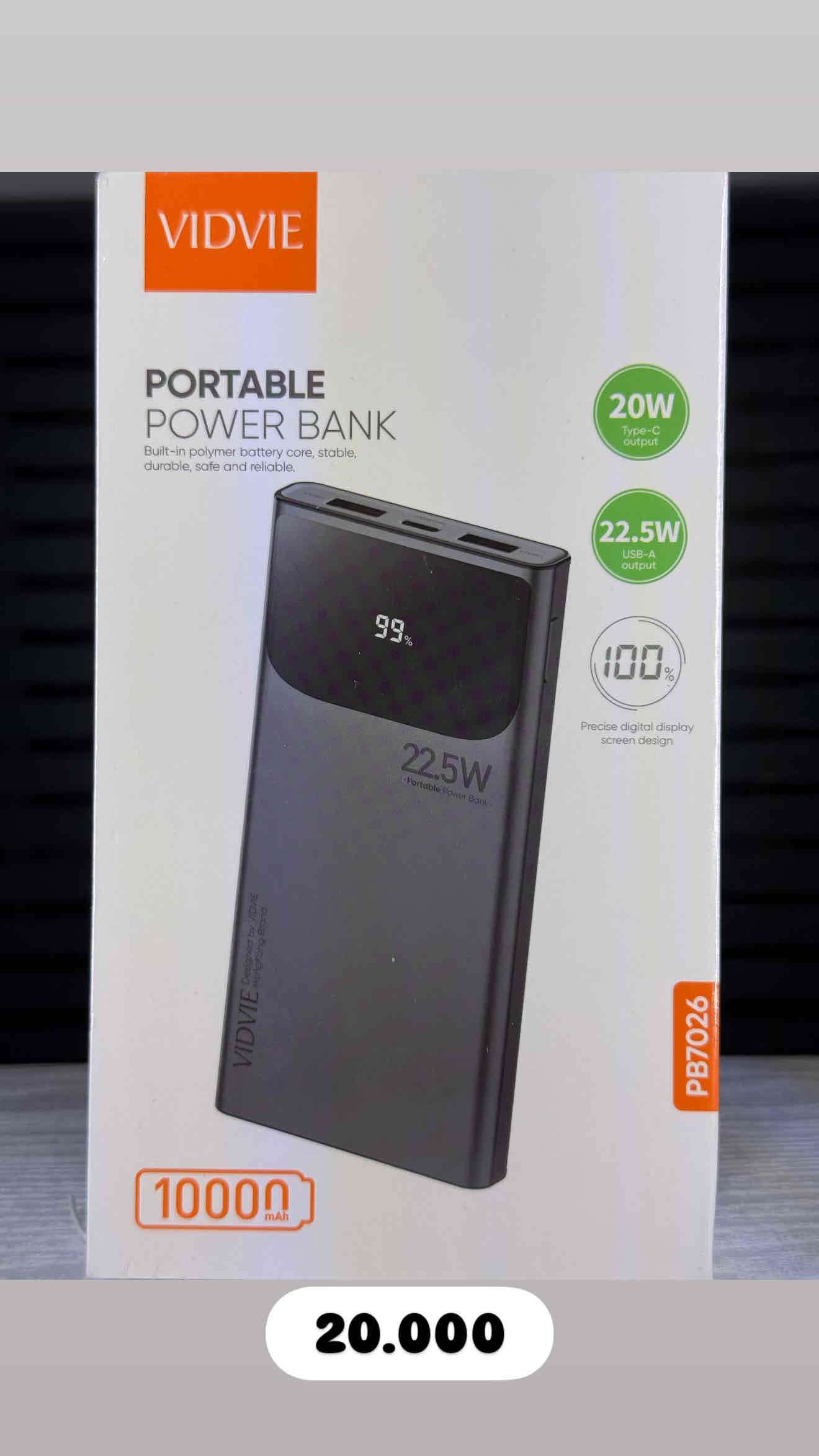 Power bank portátil VIDVIE 10000mAh