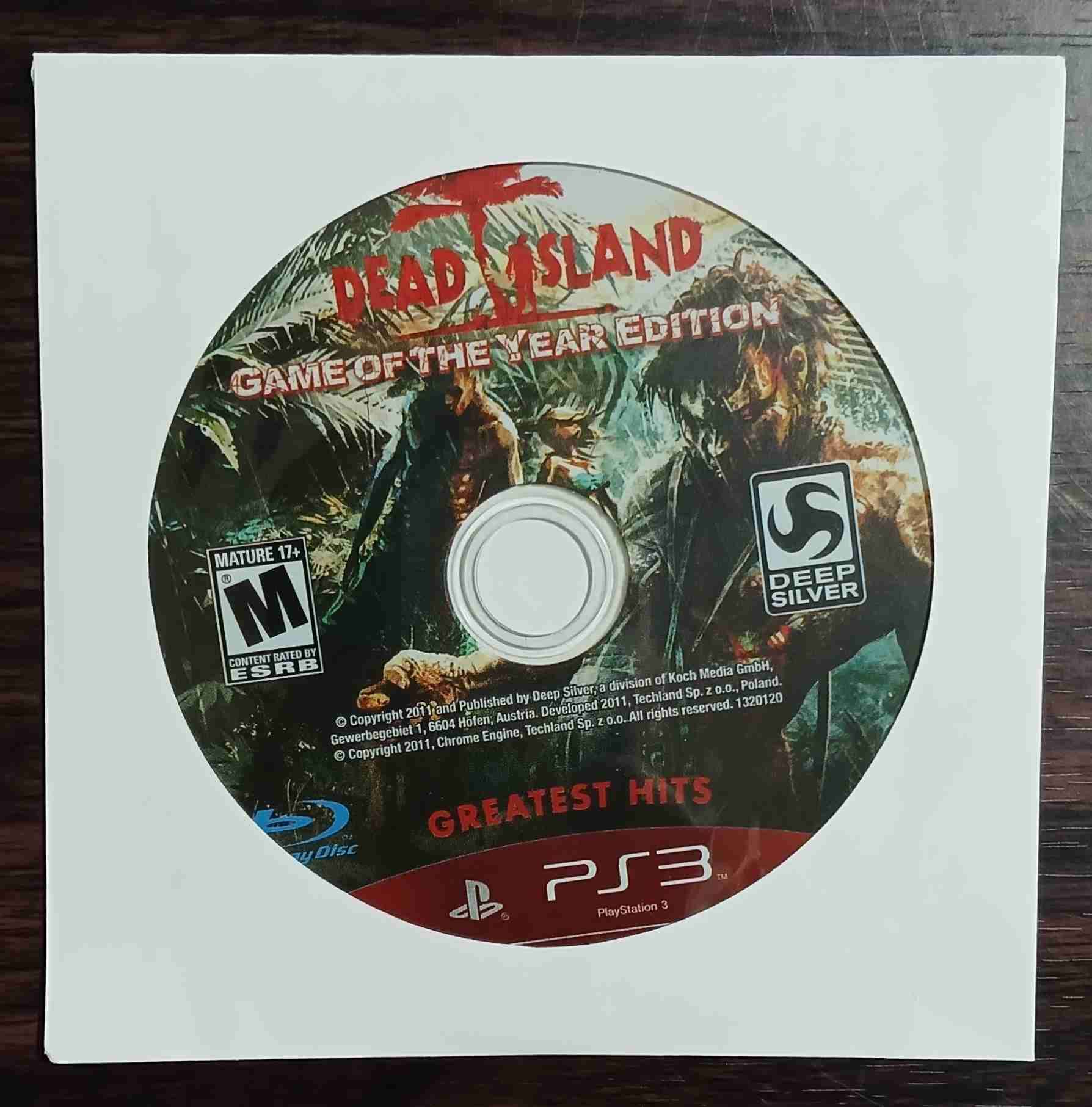 Dead Island PS3 Juego solo disco