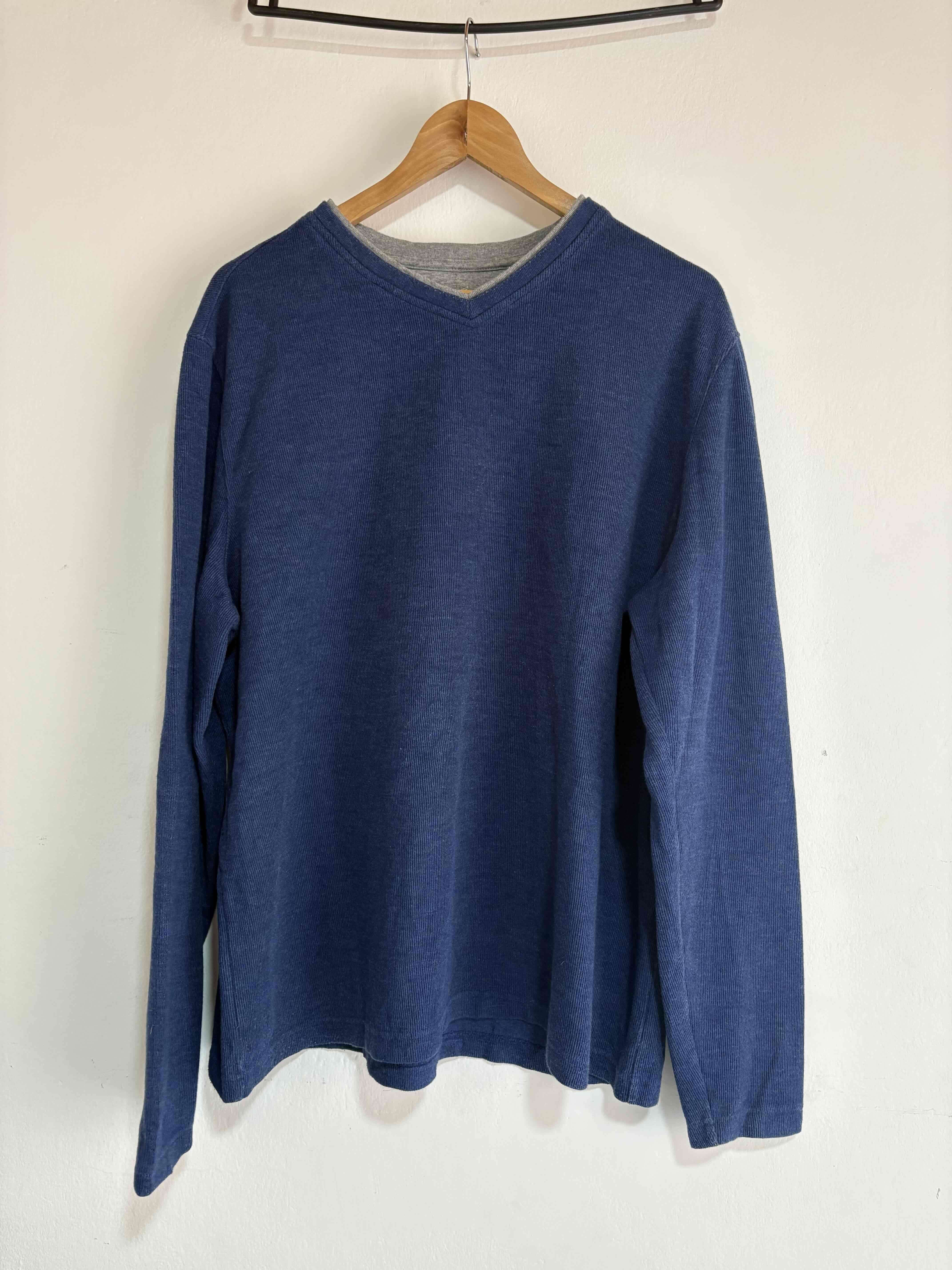 Suéter azul marino de hombre - miniatura 2