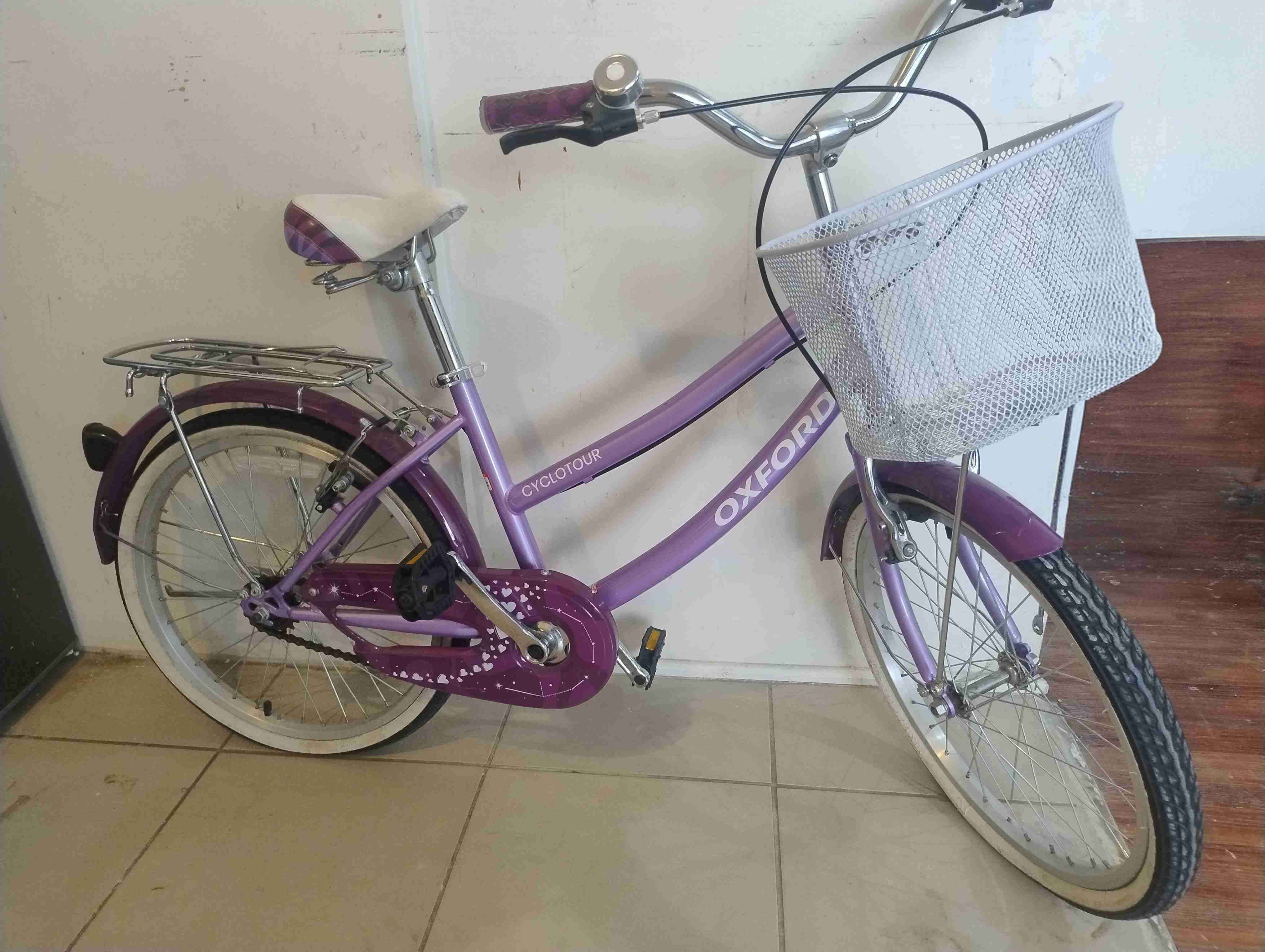 Bicicleta Oxford morada con canasto - miniatura 1