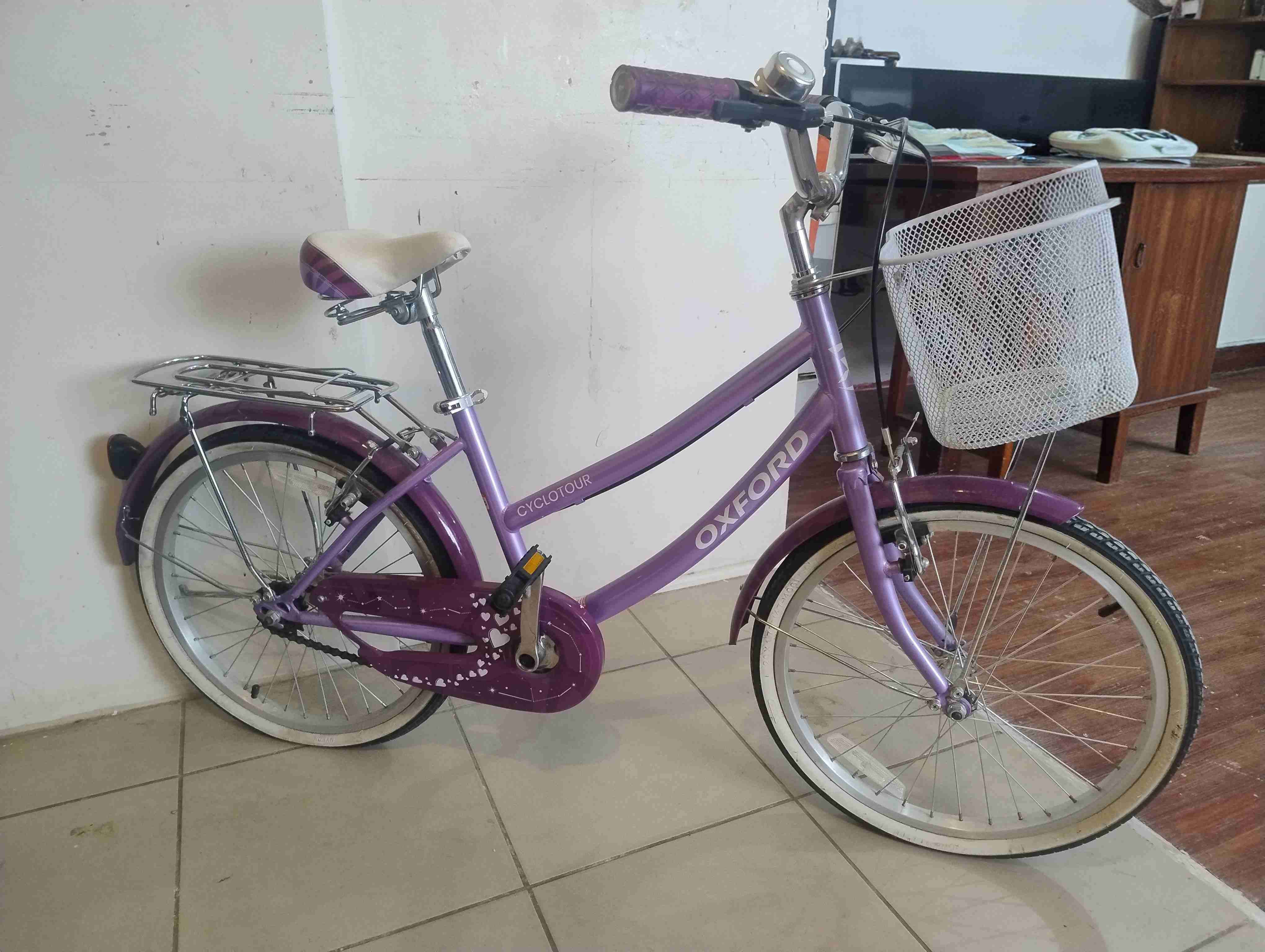 Bicicleta Oxford morada con canasto - miniatura 2