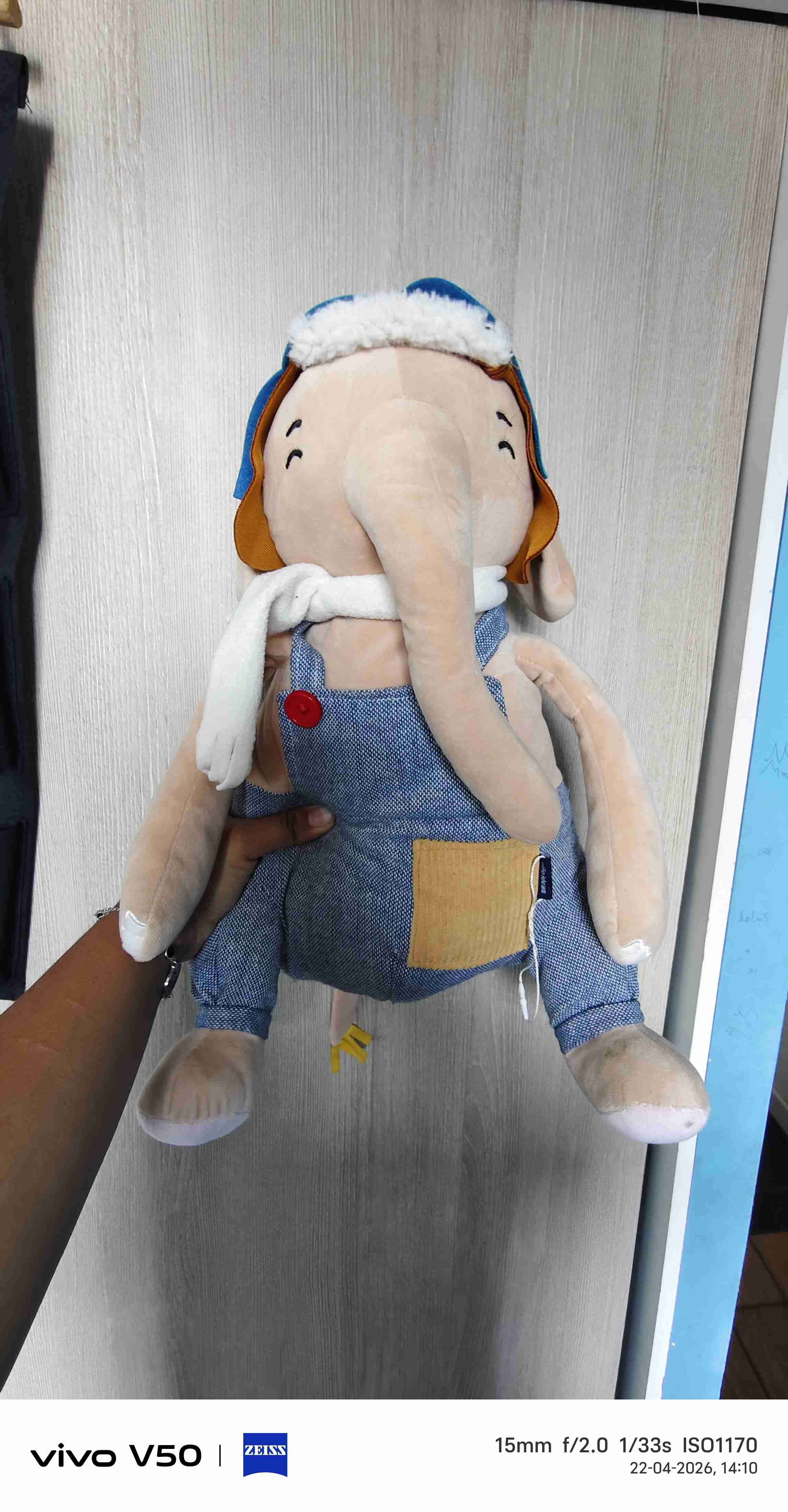 Peluche elefante aviador