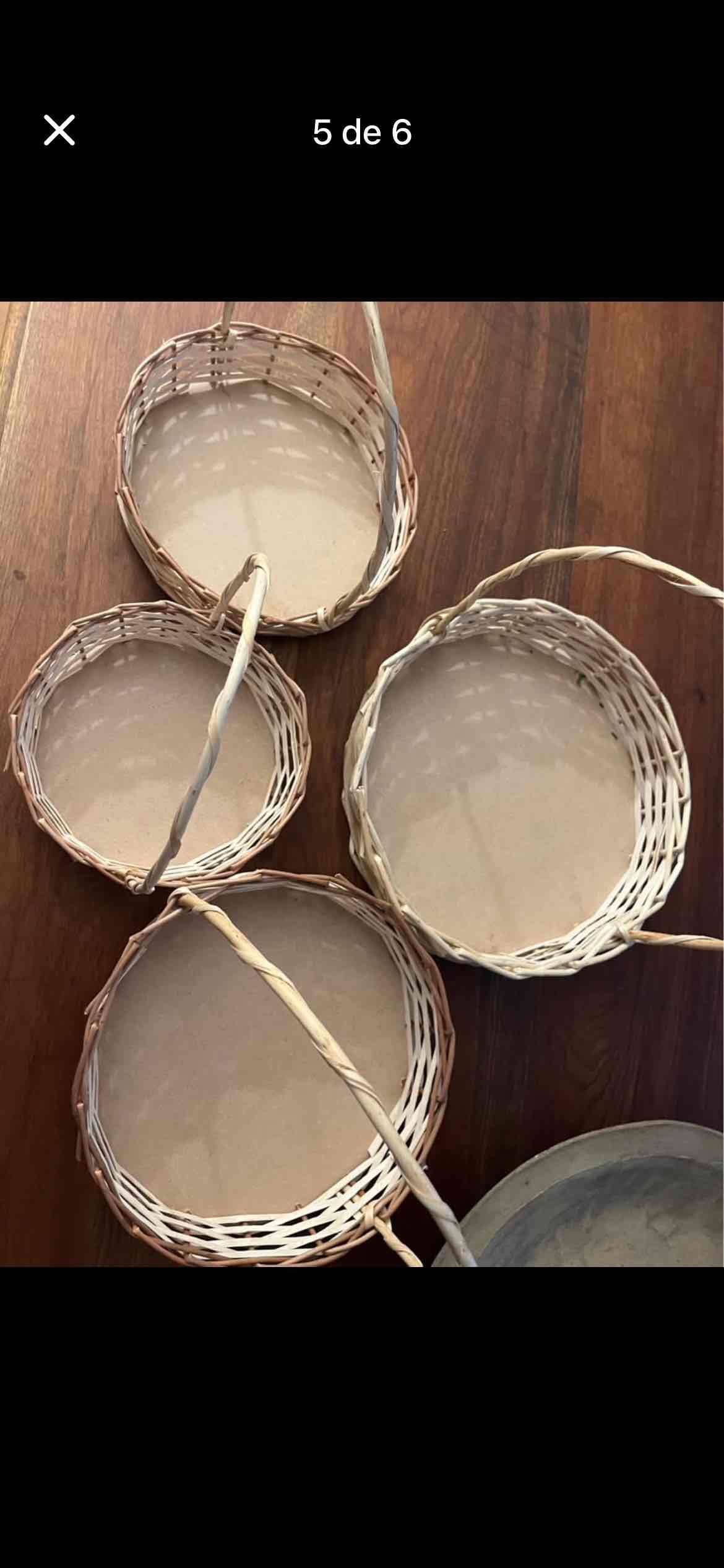 4 Canastas de mimbre - miniatura 1