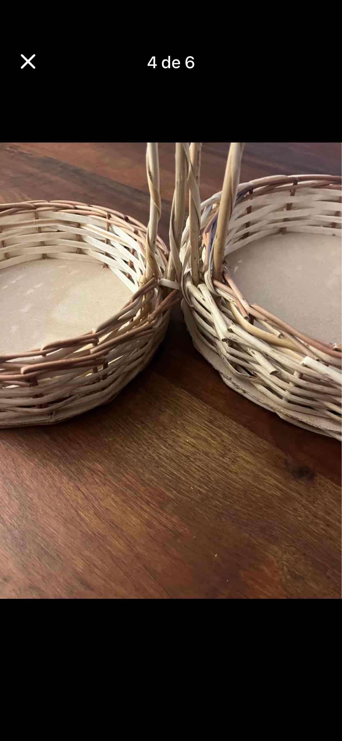 4 Canastas de mimbre - miniatura 2