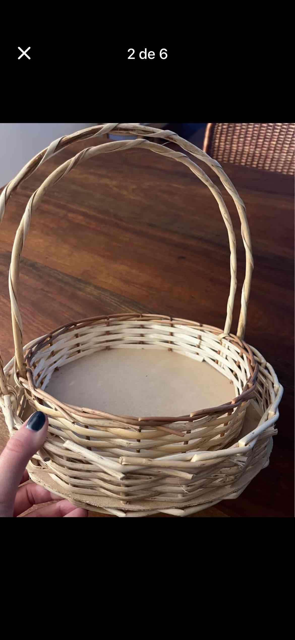 4 Canastas de mimbre - miniatura 3