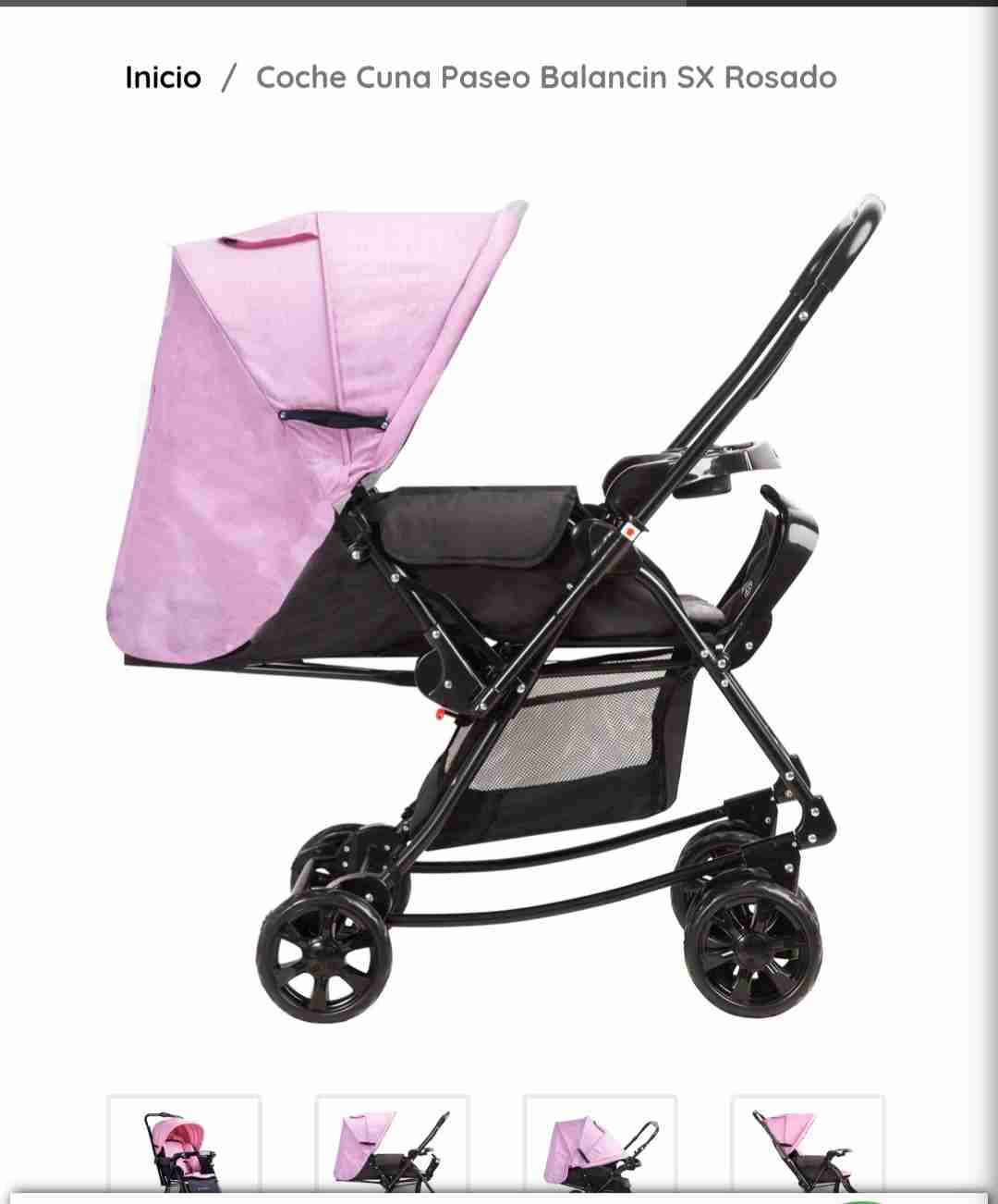 Coche cuna rosado - miniatura 1