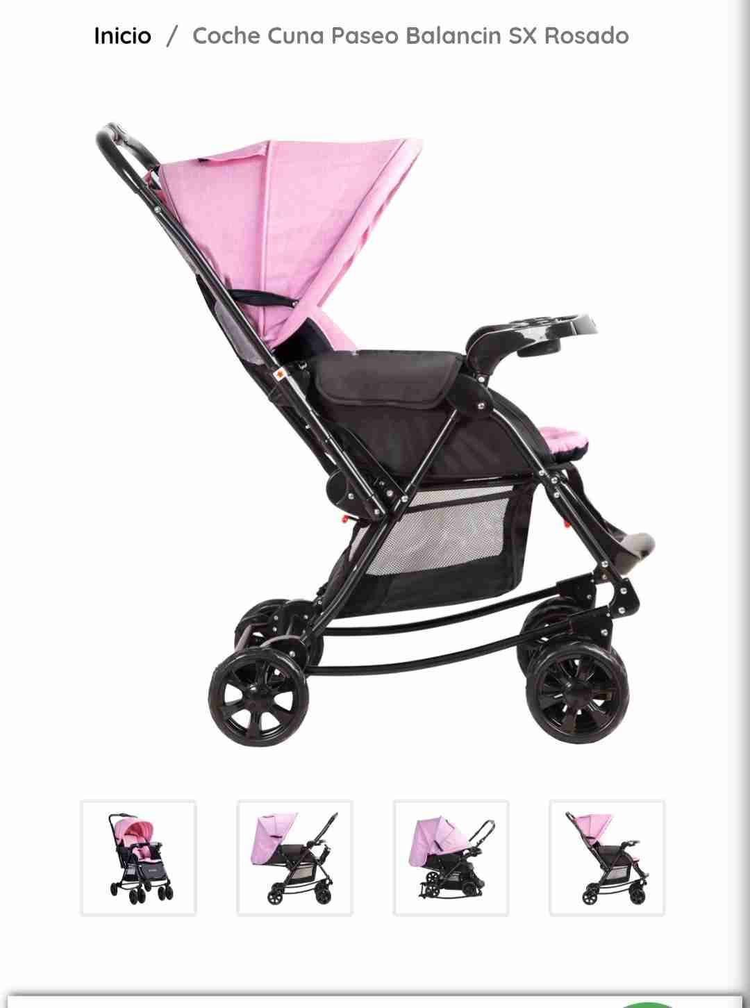 Coche cuna rosado - miniatura 2
