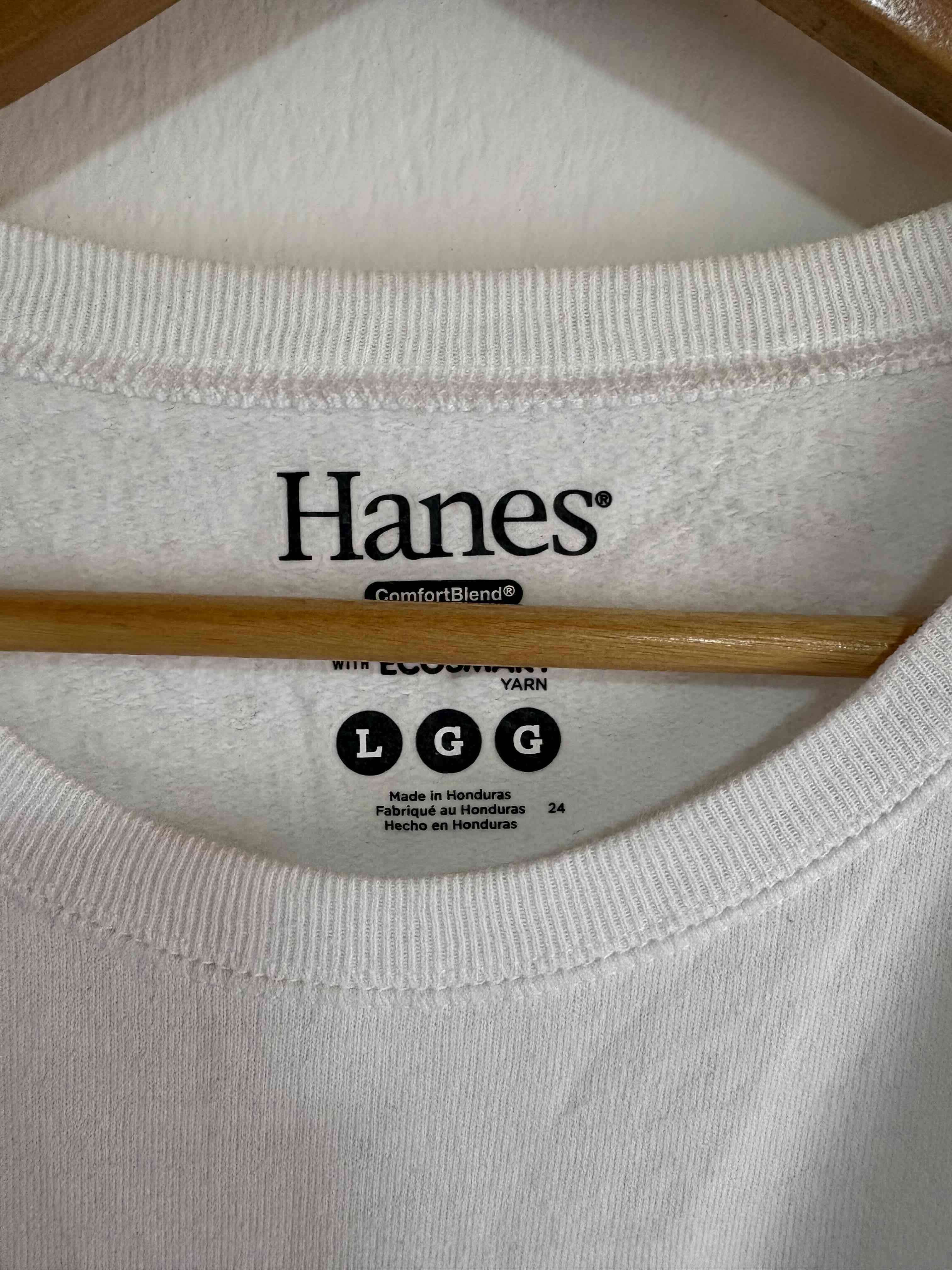Polerón blanco unisex Hanes - miniatura 2