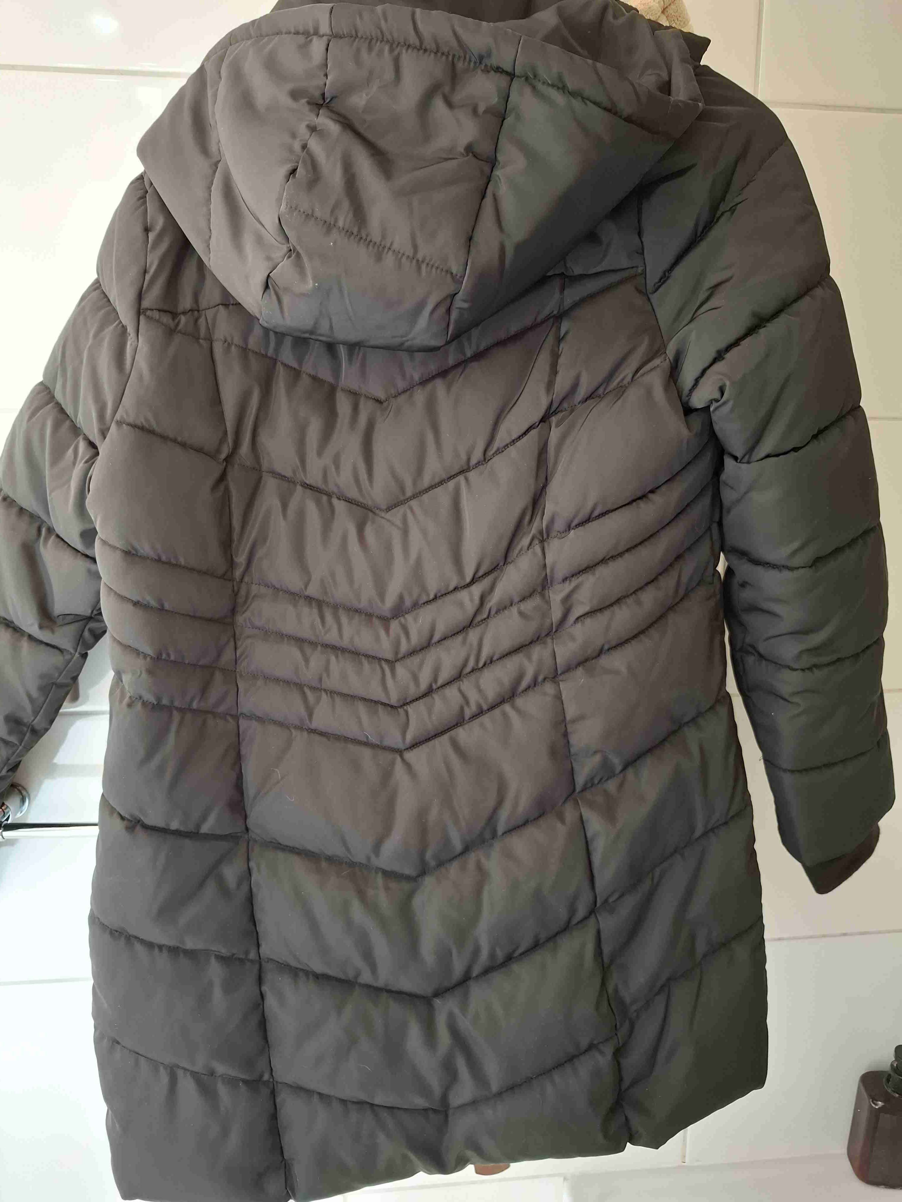 Parca  negra acolchado largo, marca Fiorucci - miniatura 4