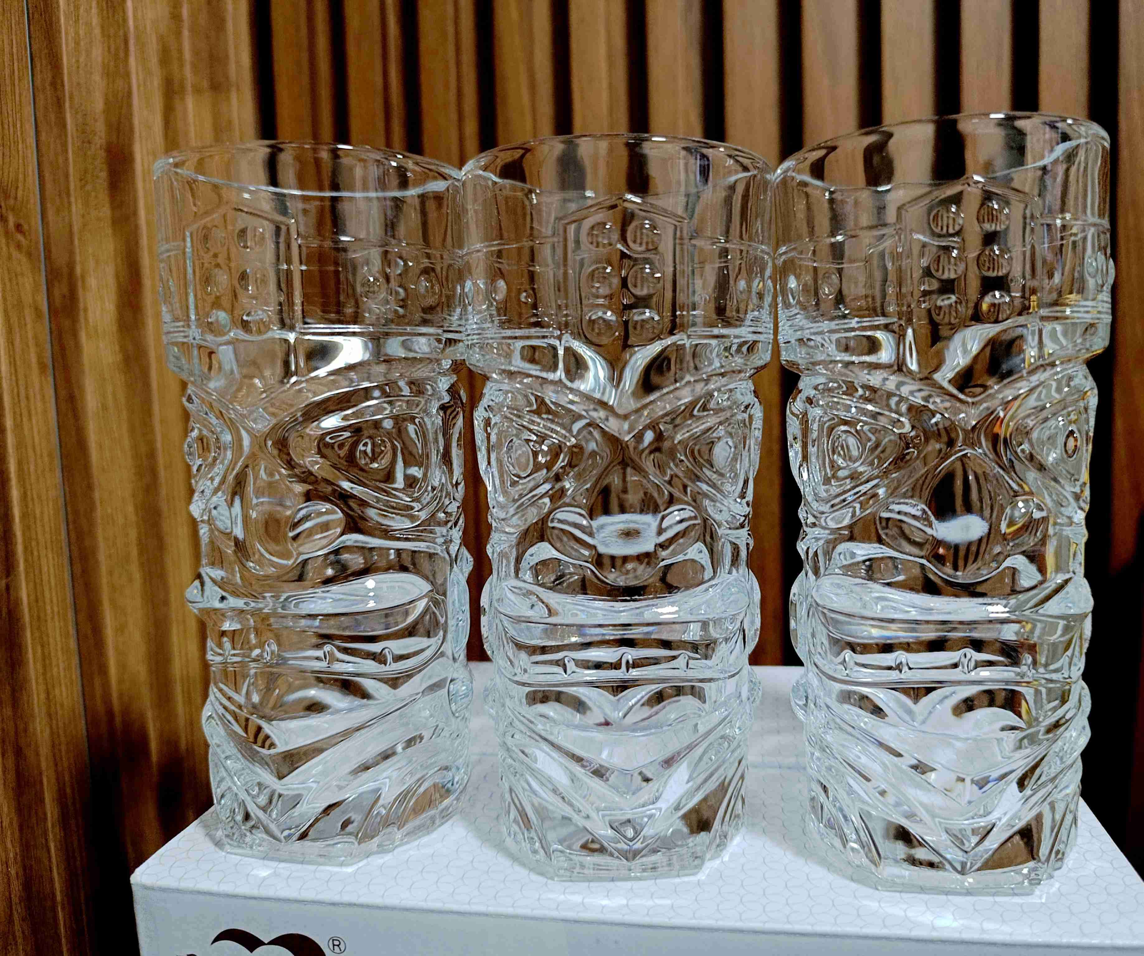 Vasos de cristal tiki diseño exótico - miniatura 1