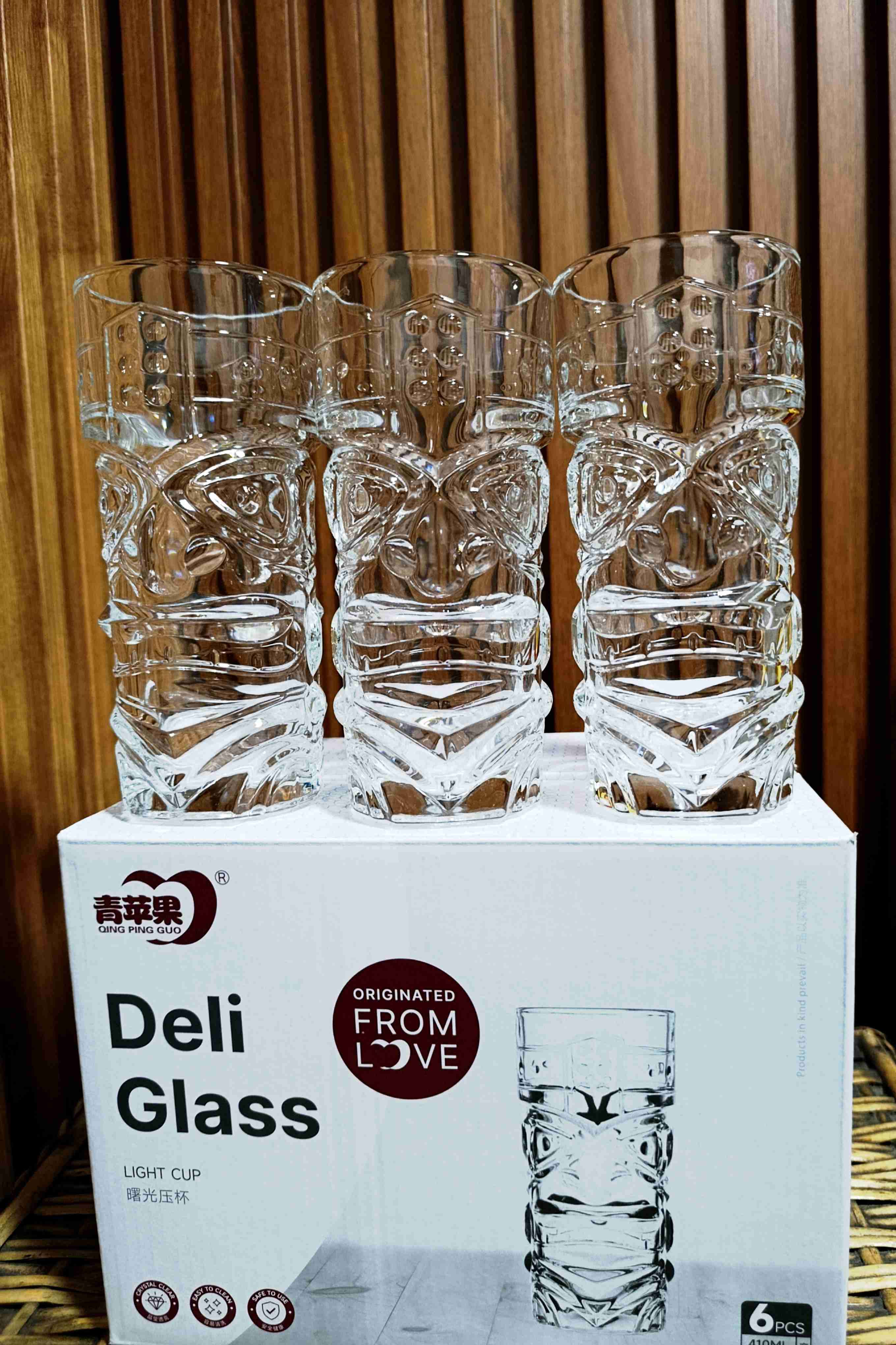 Vasos de cristal tiki diseño exótico - miniatura 2