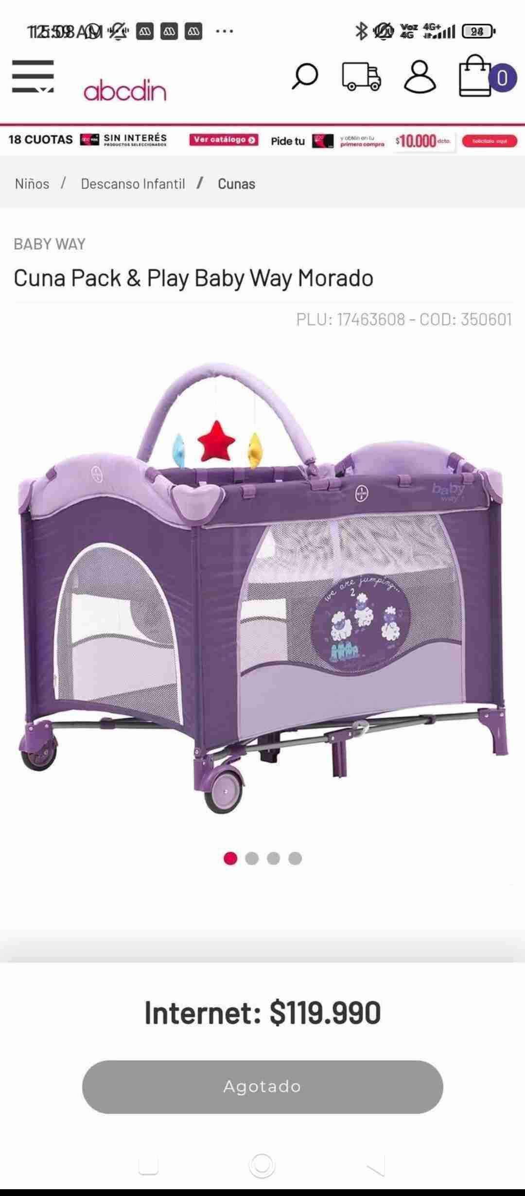 Cuna Pack & Play Baby Way