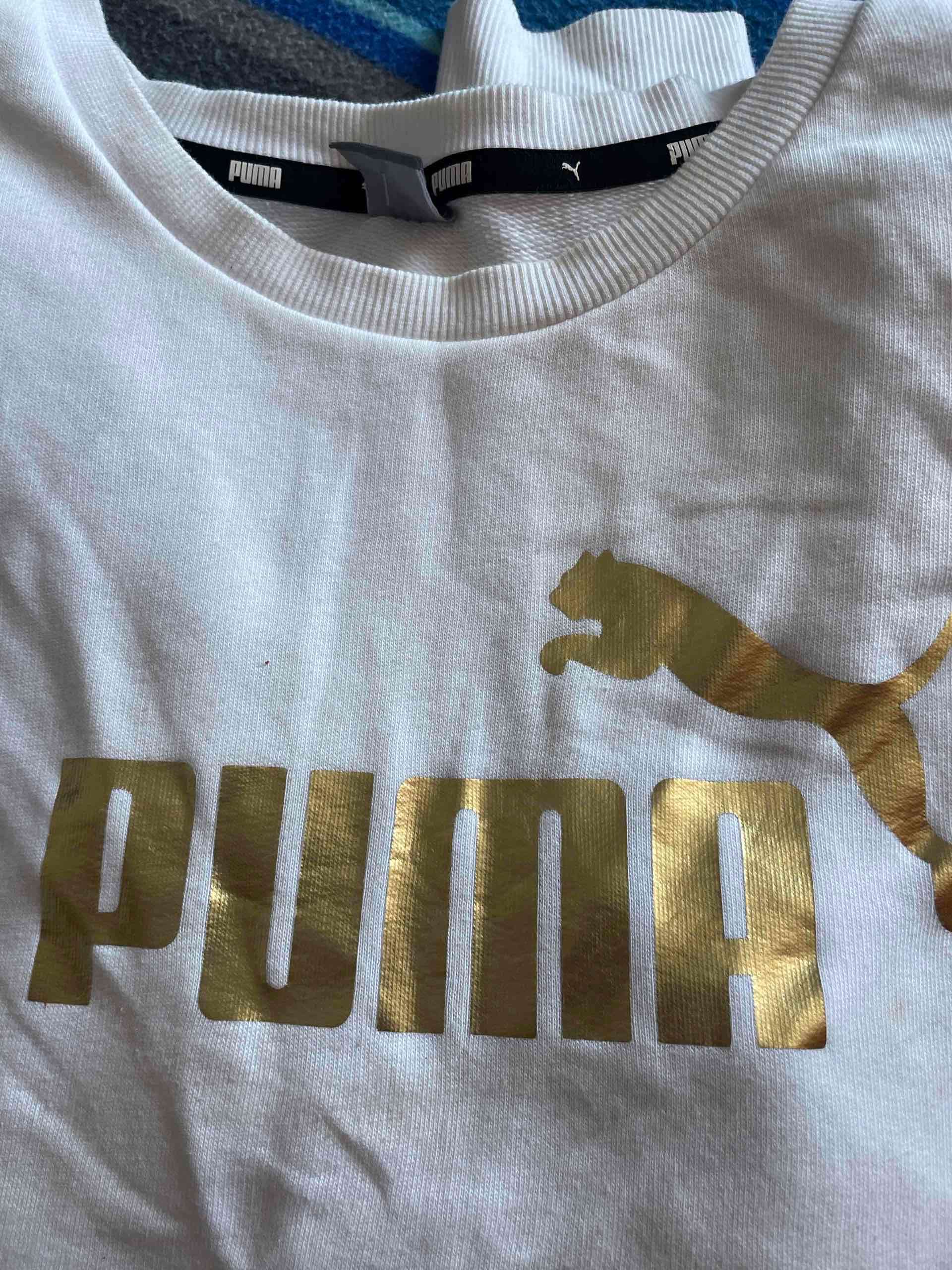 Polerón blanco Puma dorado - miniatura 3