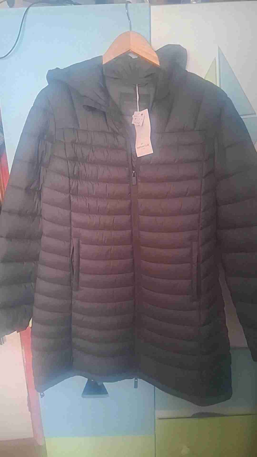 Chaqueta larga acolchada gris - miniatura 3