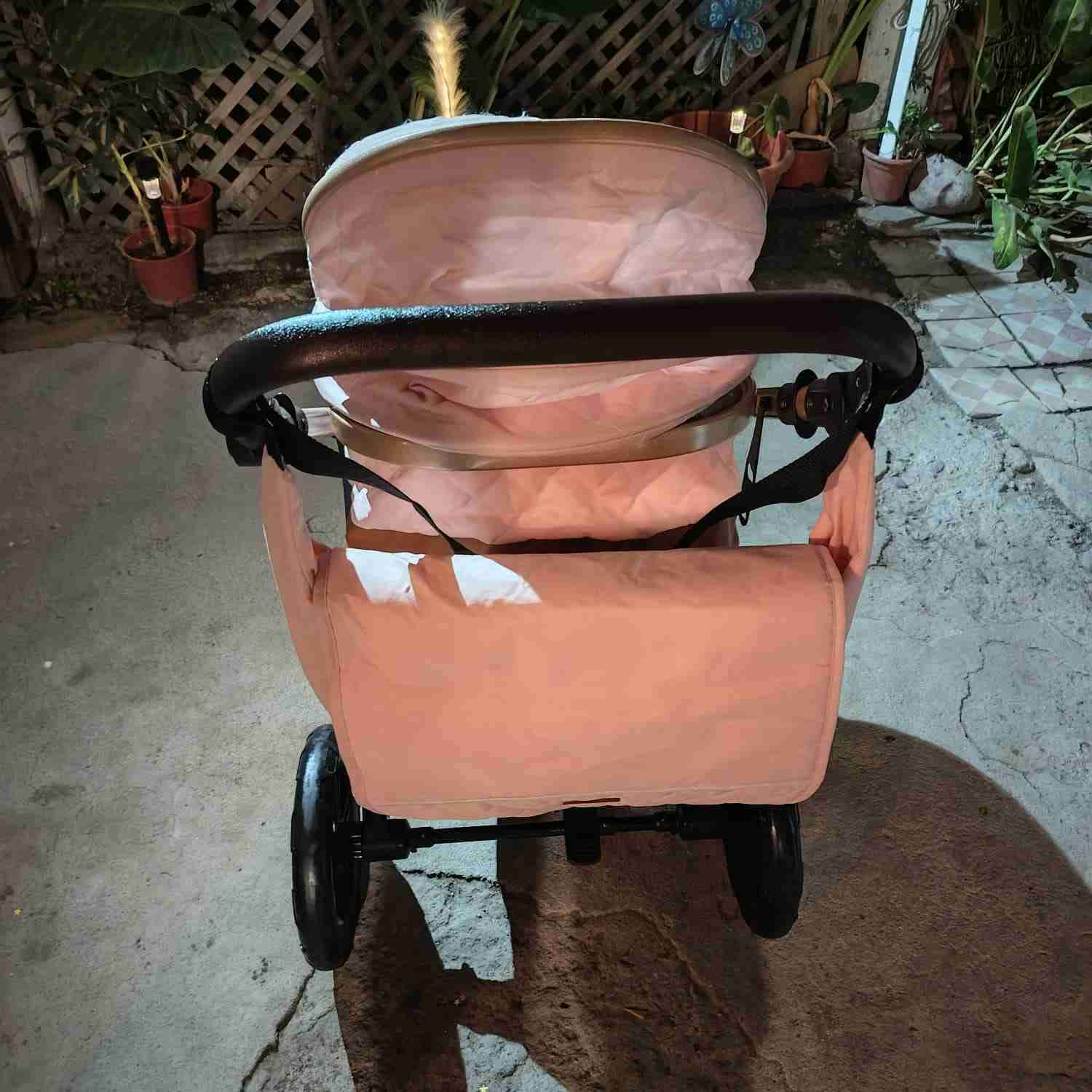 Coche para bebé rosa acolchado - miniatura 6