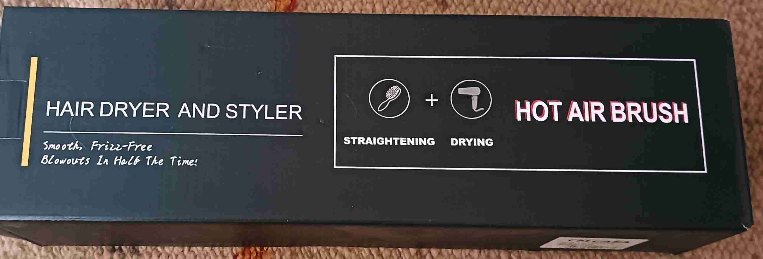 Cepillo secador de cabello negro y rosa - miniatura 4