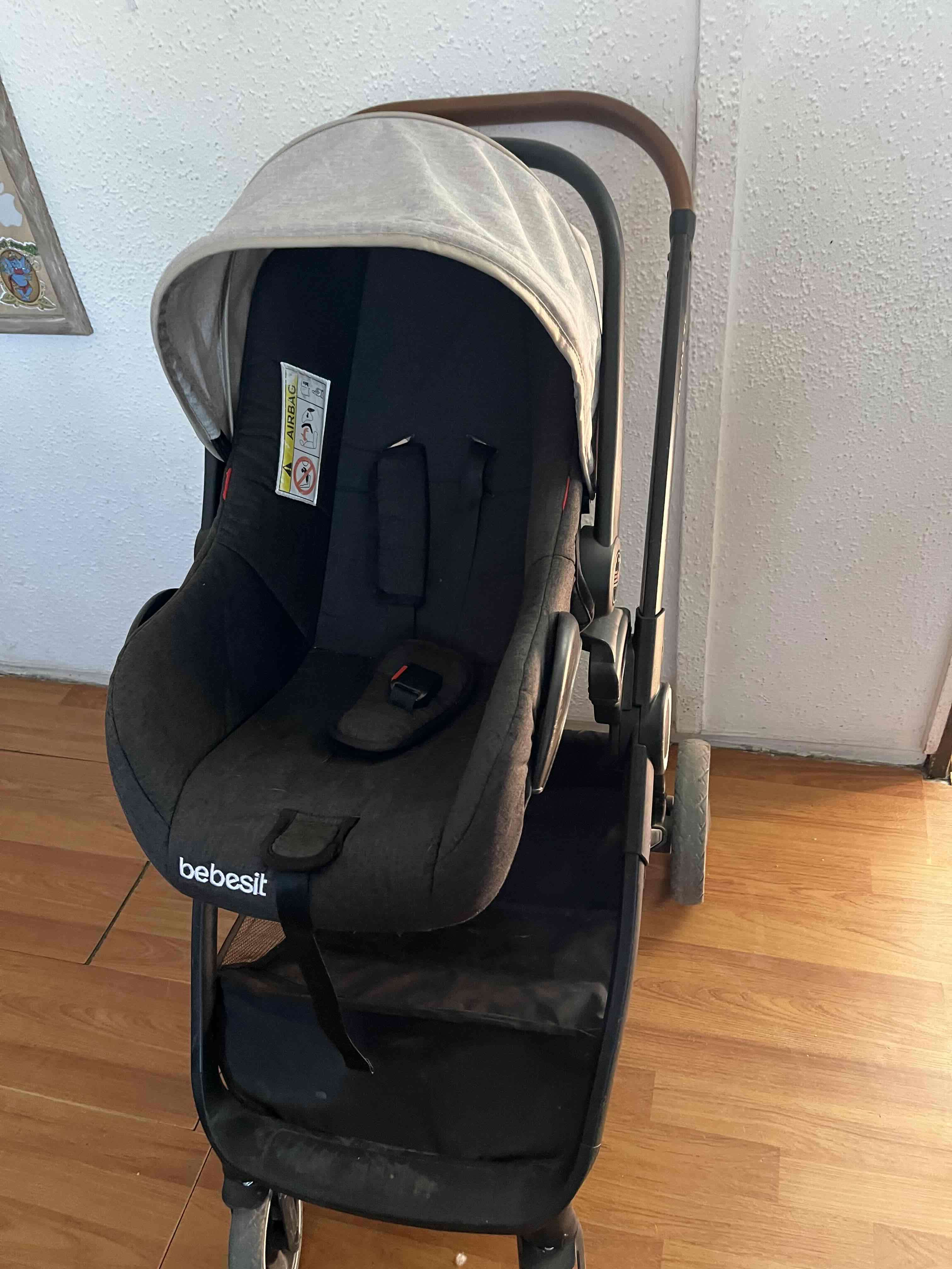 Coche de paseo Bebesit gris - miniatura 5
