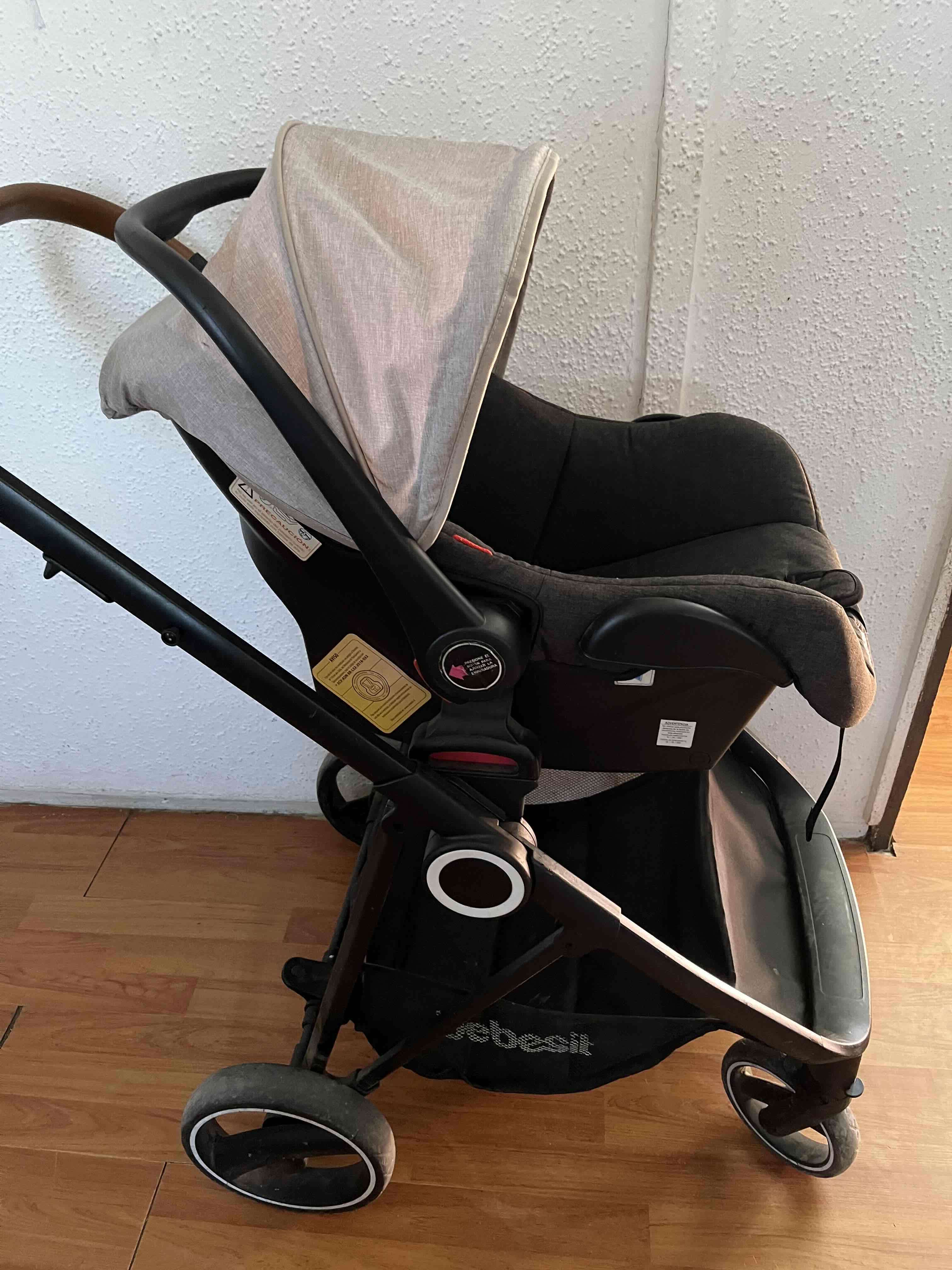 Coche de paseo Bebesit gris - miniatura 6