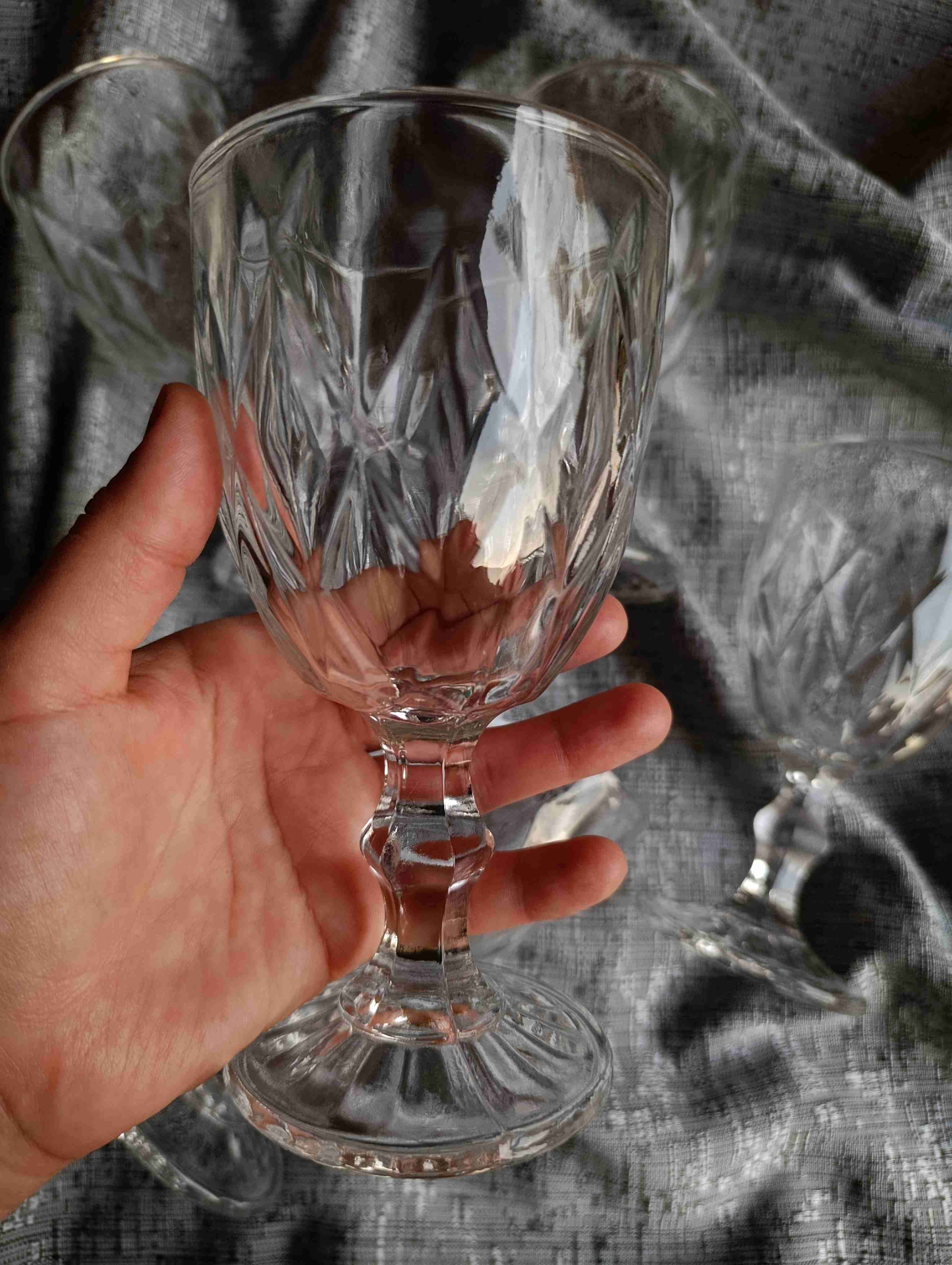 Set de copas de cristal tallado - miniatura 2