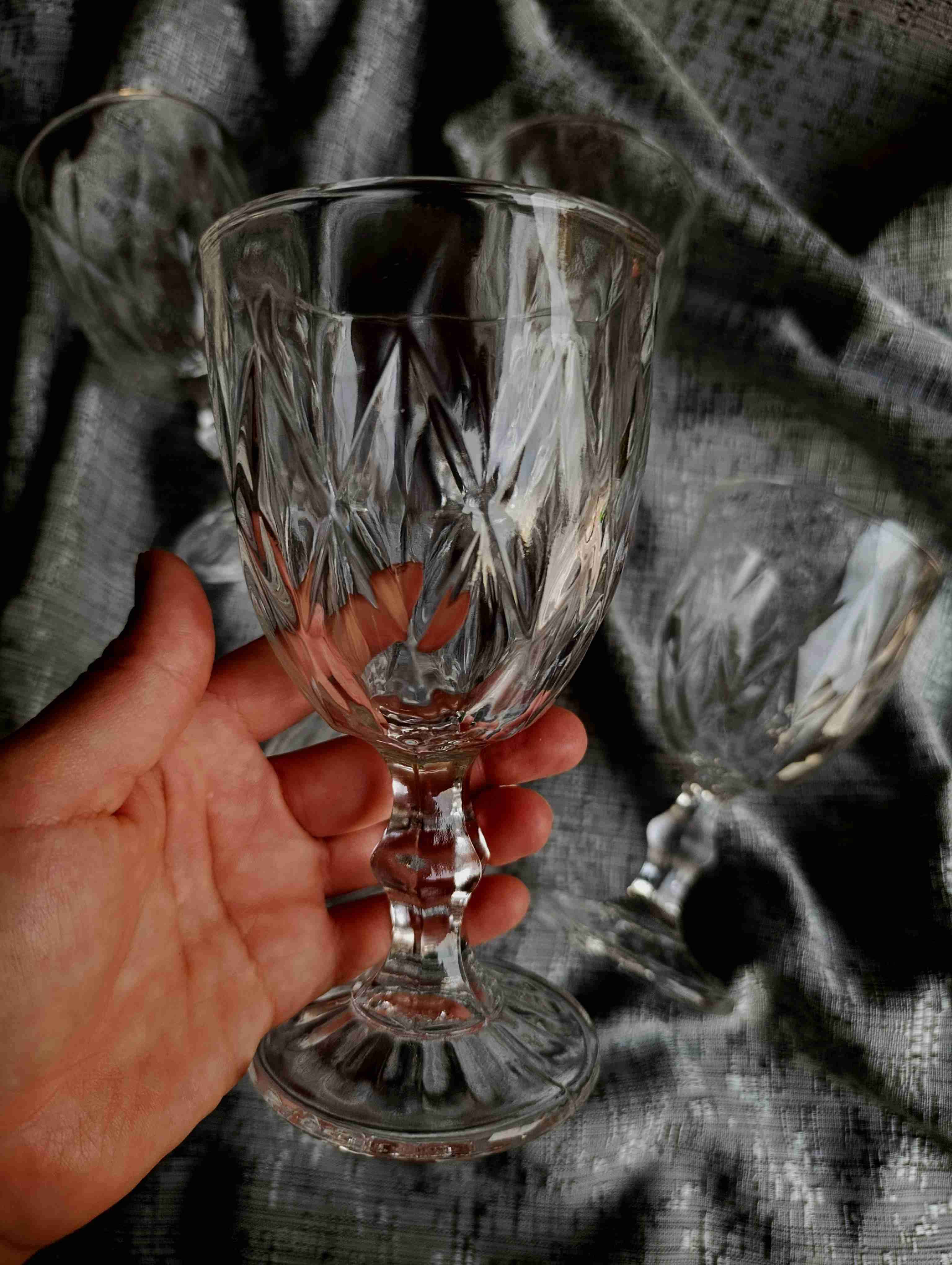 Set de copas de cristal tallado - miniatura 3