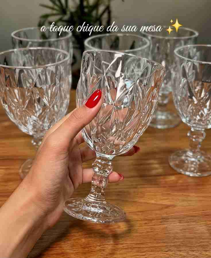 Set de copas de cristal tallado - miniatura 4