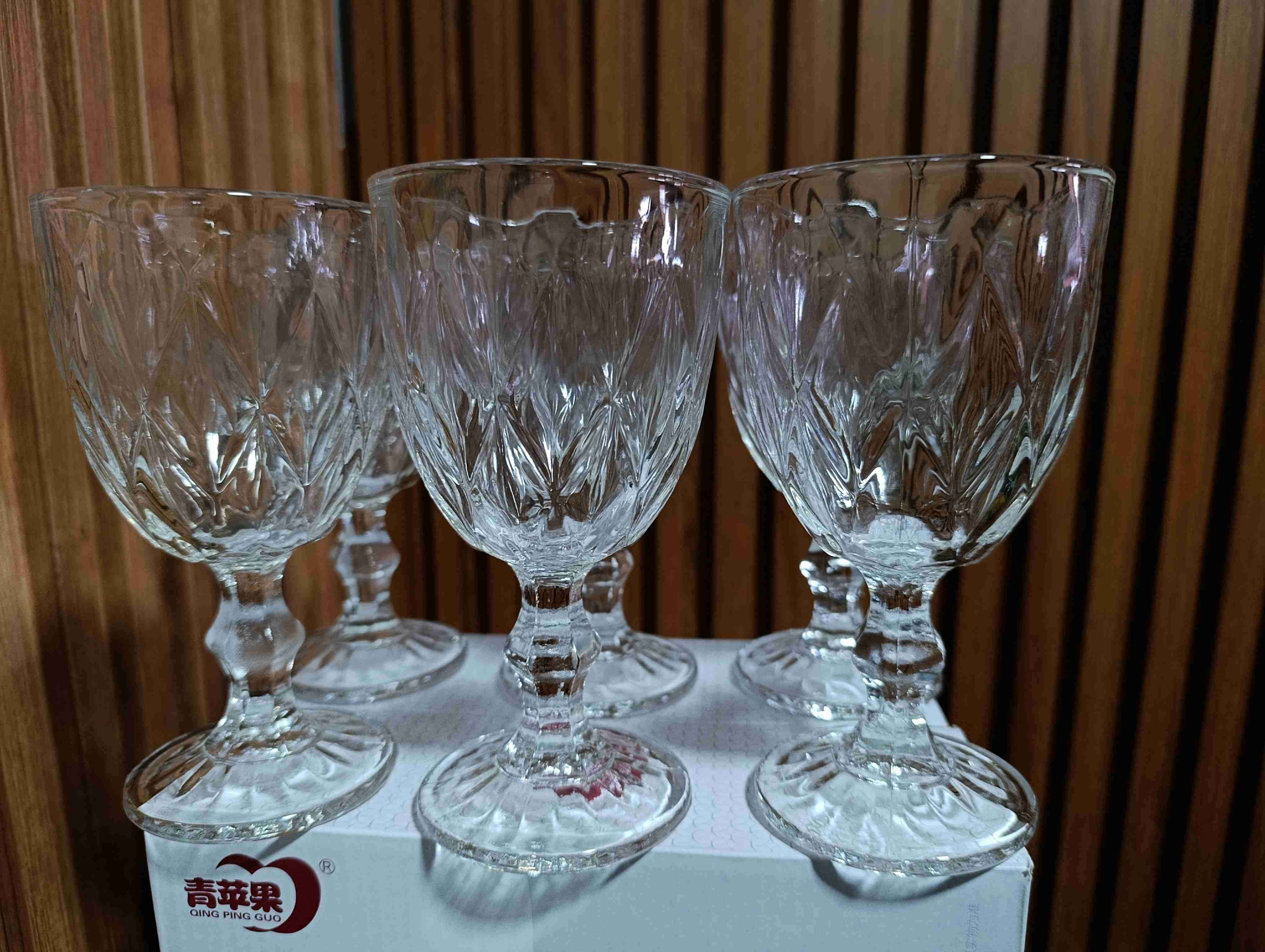 Set de copas de cristal tallado - miniatura 5