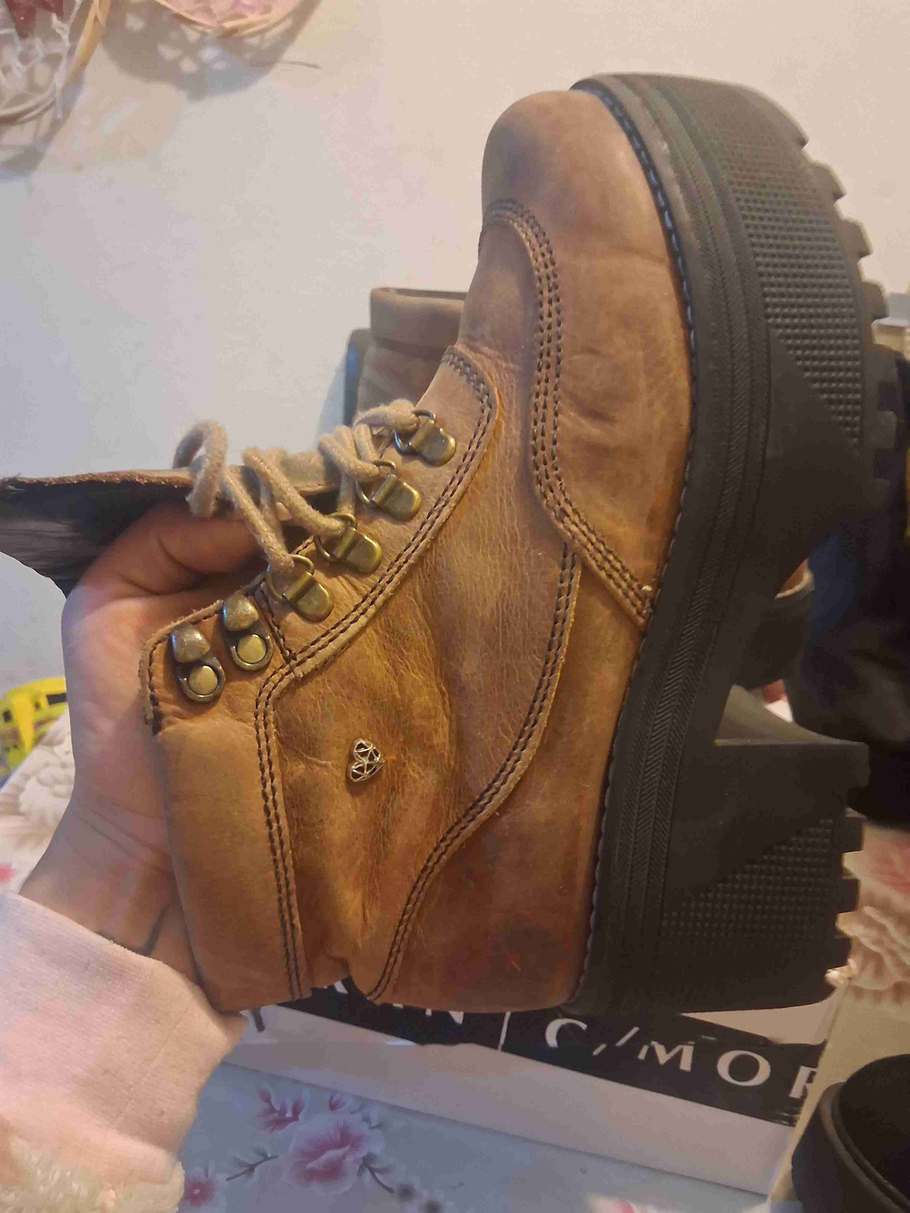 Botín plataforma café mujer - miniatura 2