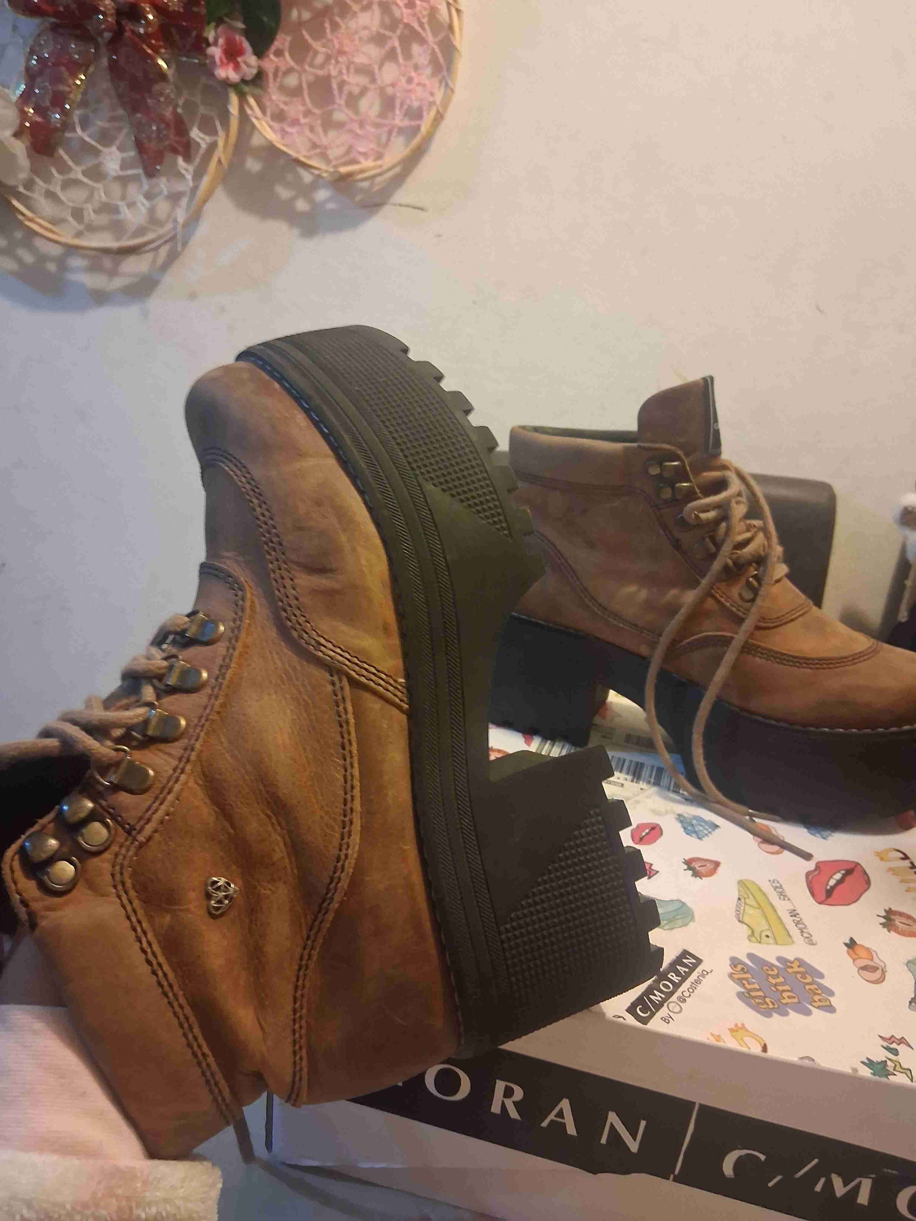 Botín plataforma café mujer - miniatura 3