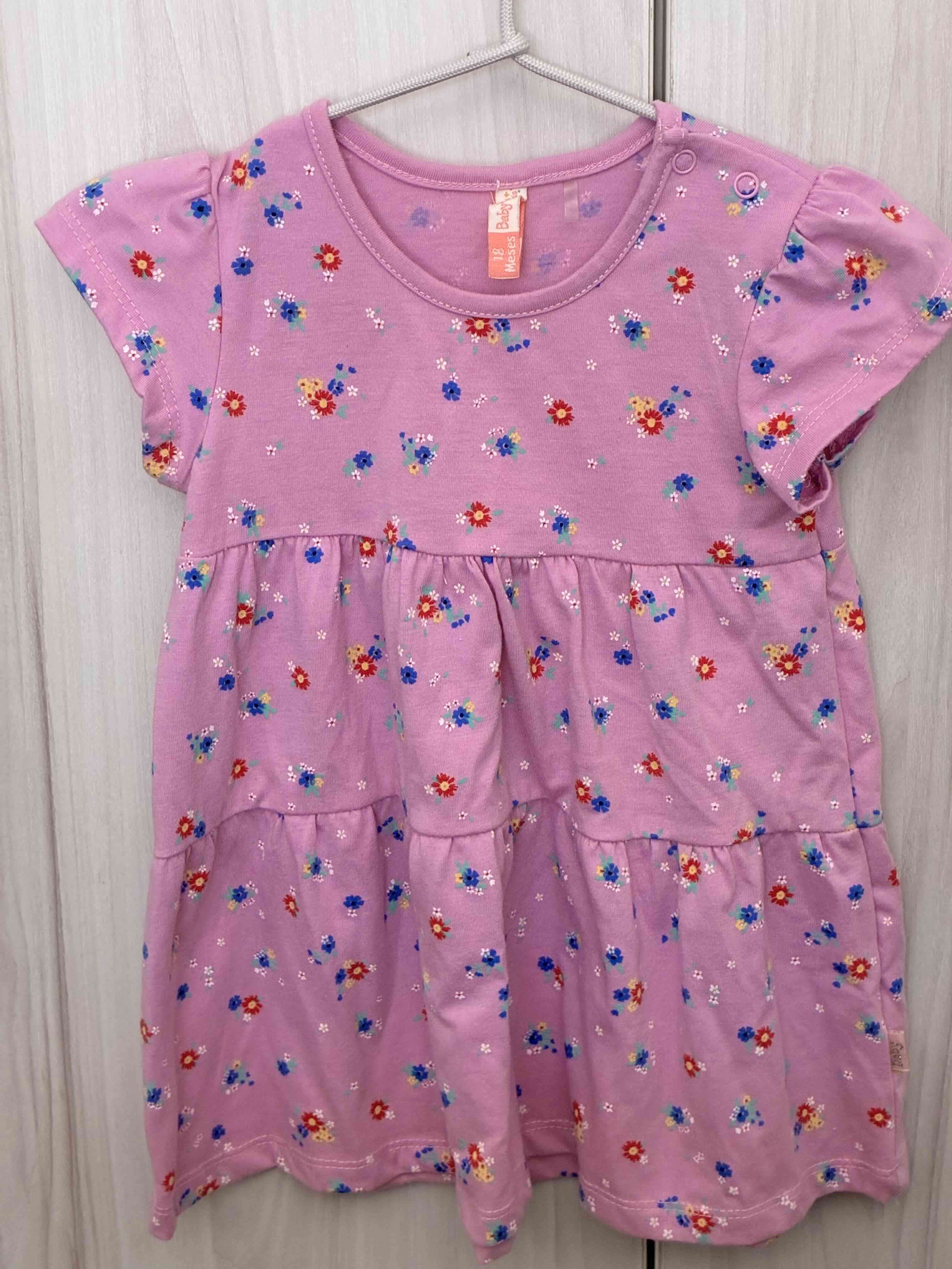 Vestido niña floreado rosado - miniatura 5