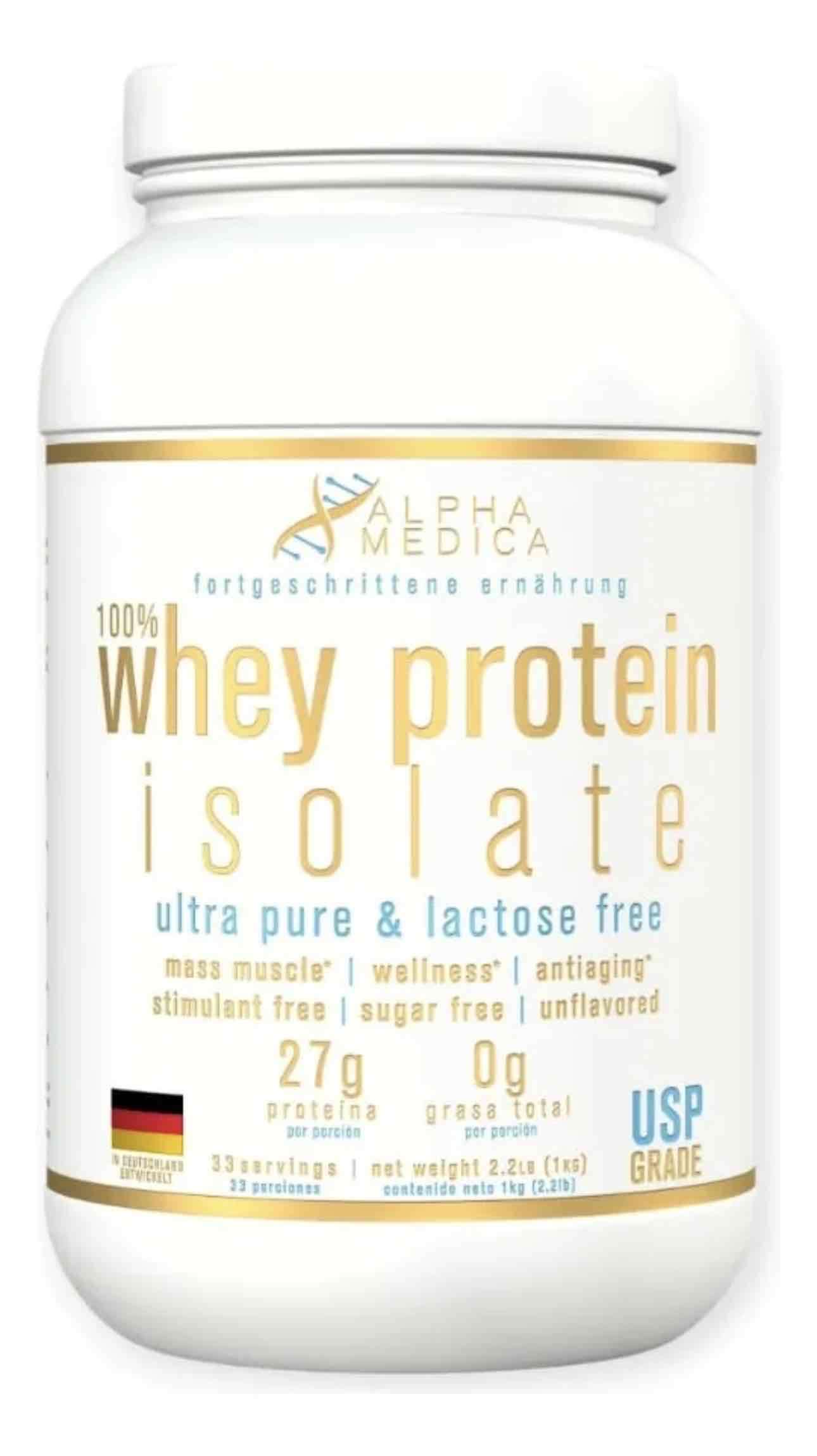Proteína Whey Isolate 1kg Sin Sabor Nueva Sellada