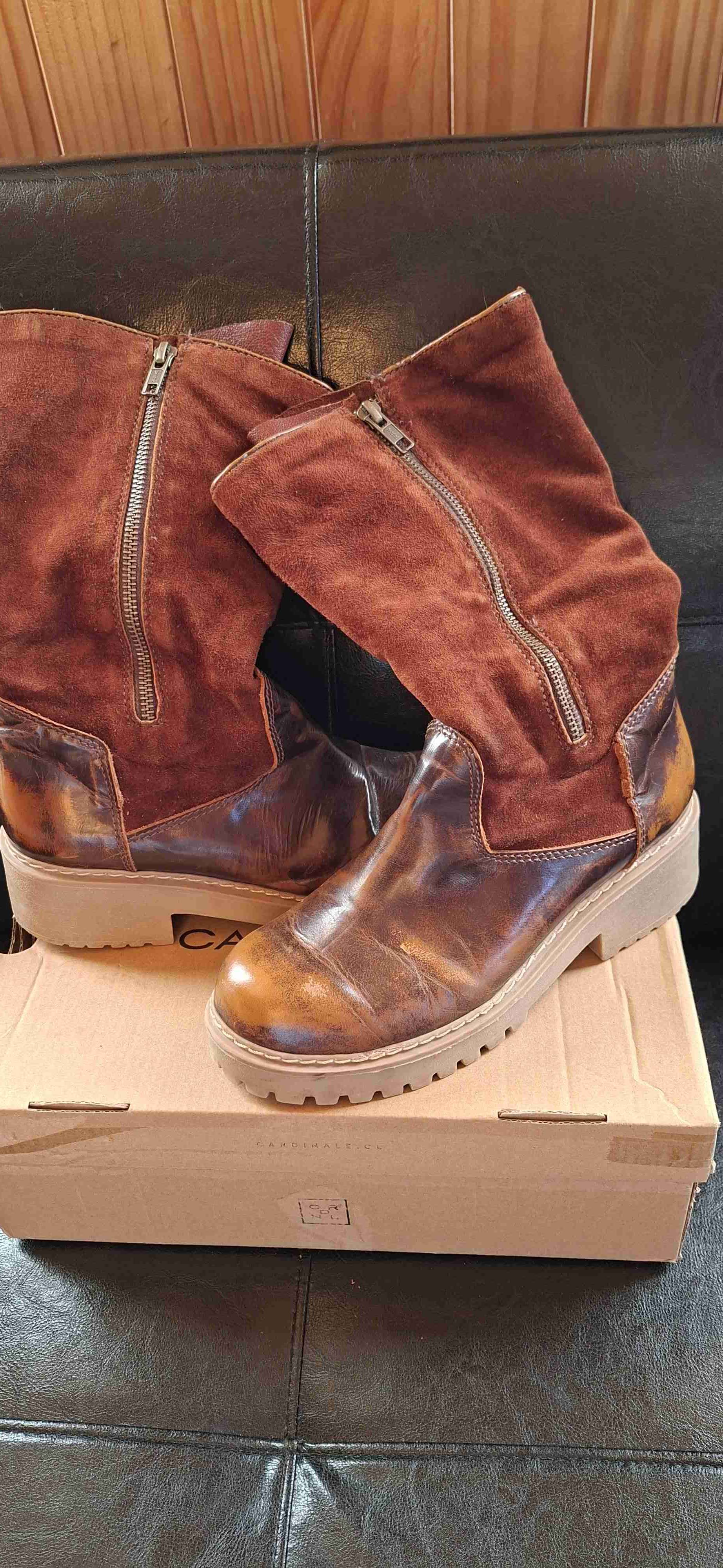 Botas de cuero marrón - miniatura 3