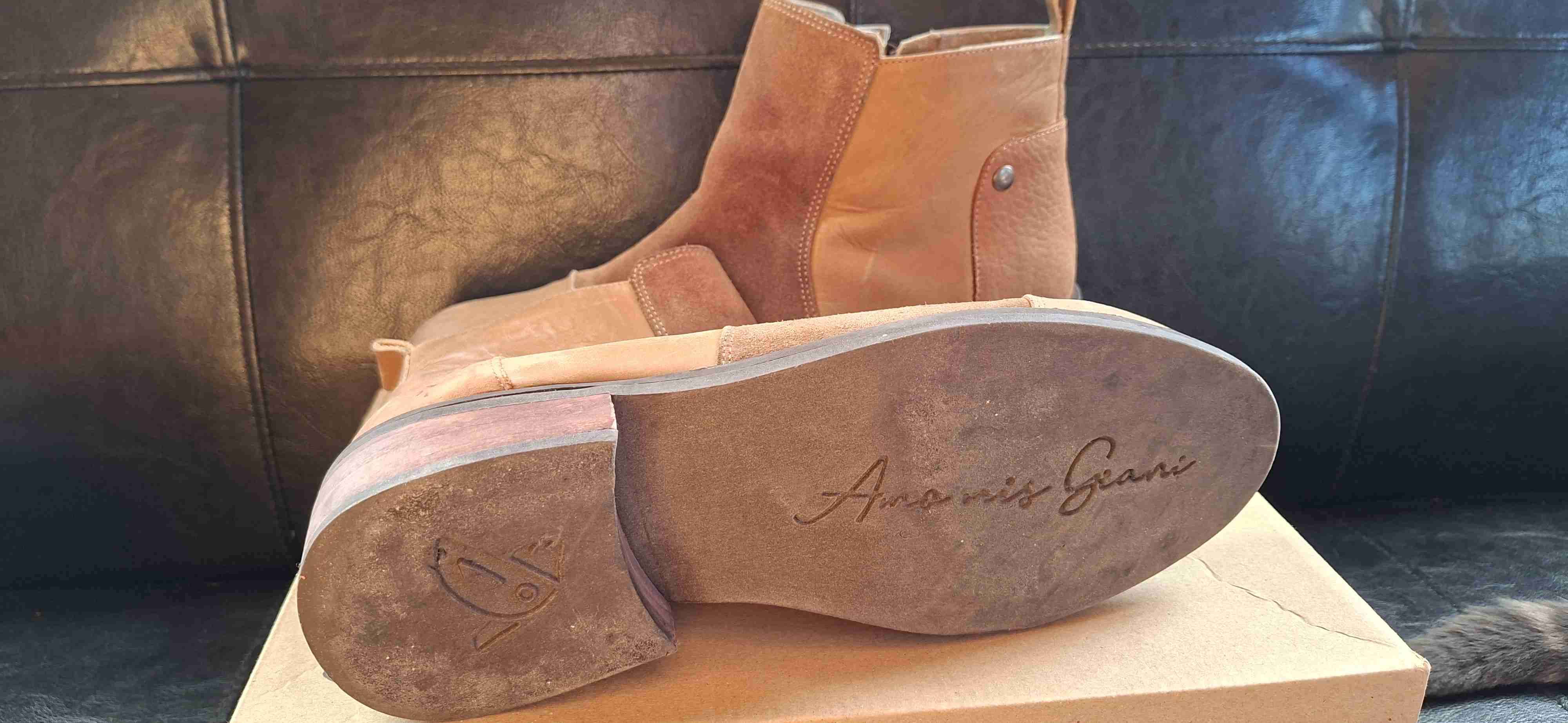 Botines de cuero marrón - miniatura 3