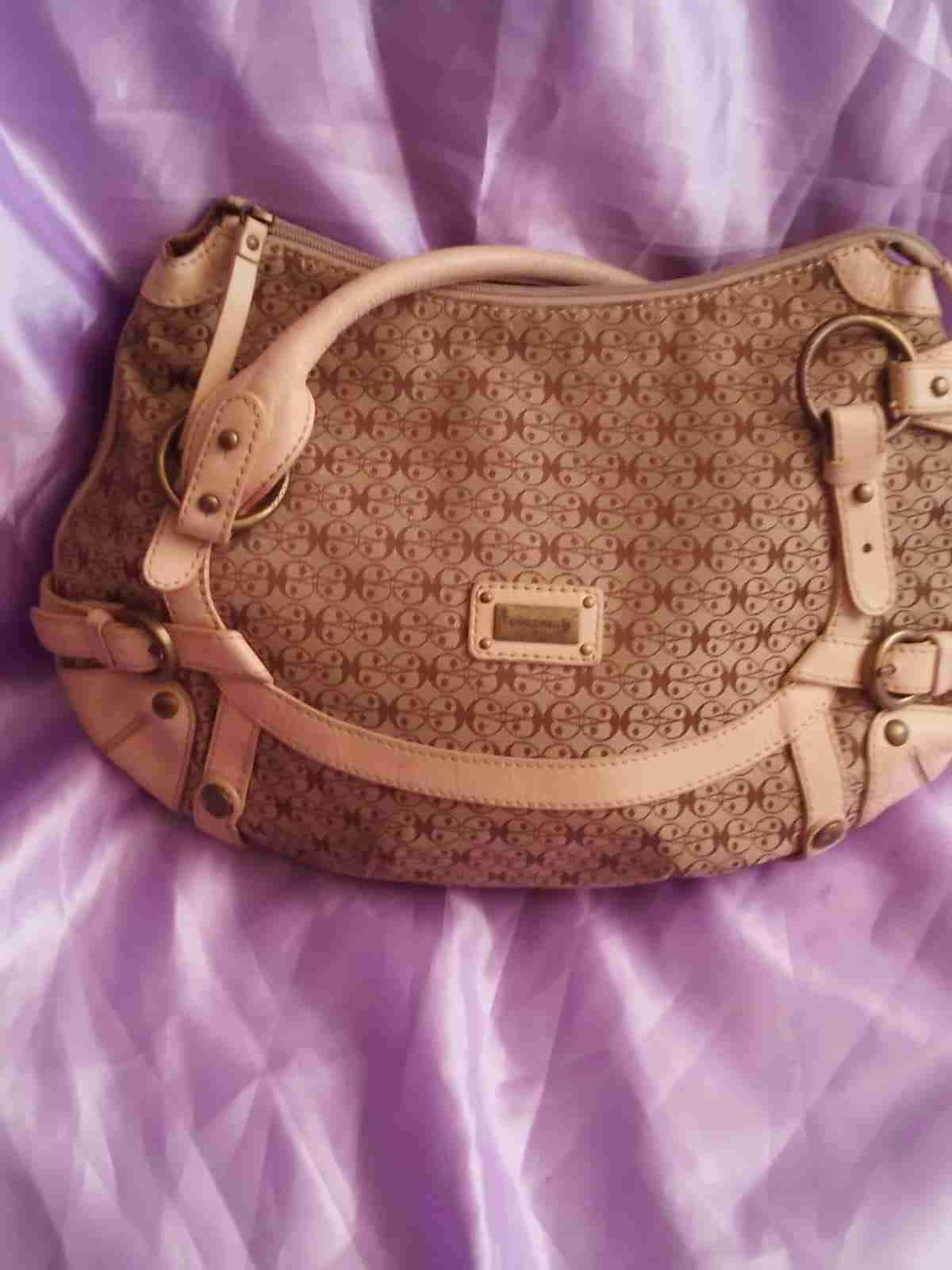 Cartera beige con diseño estampado - miniatura 5