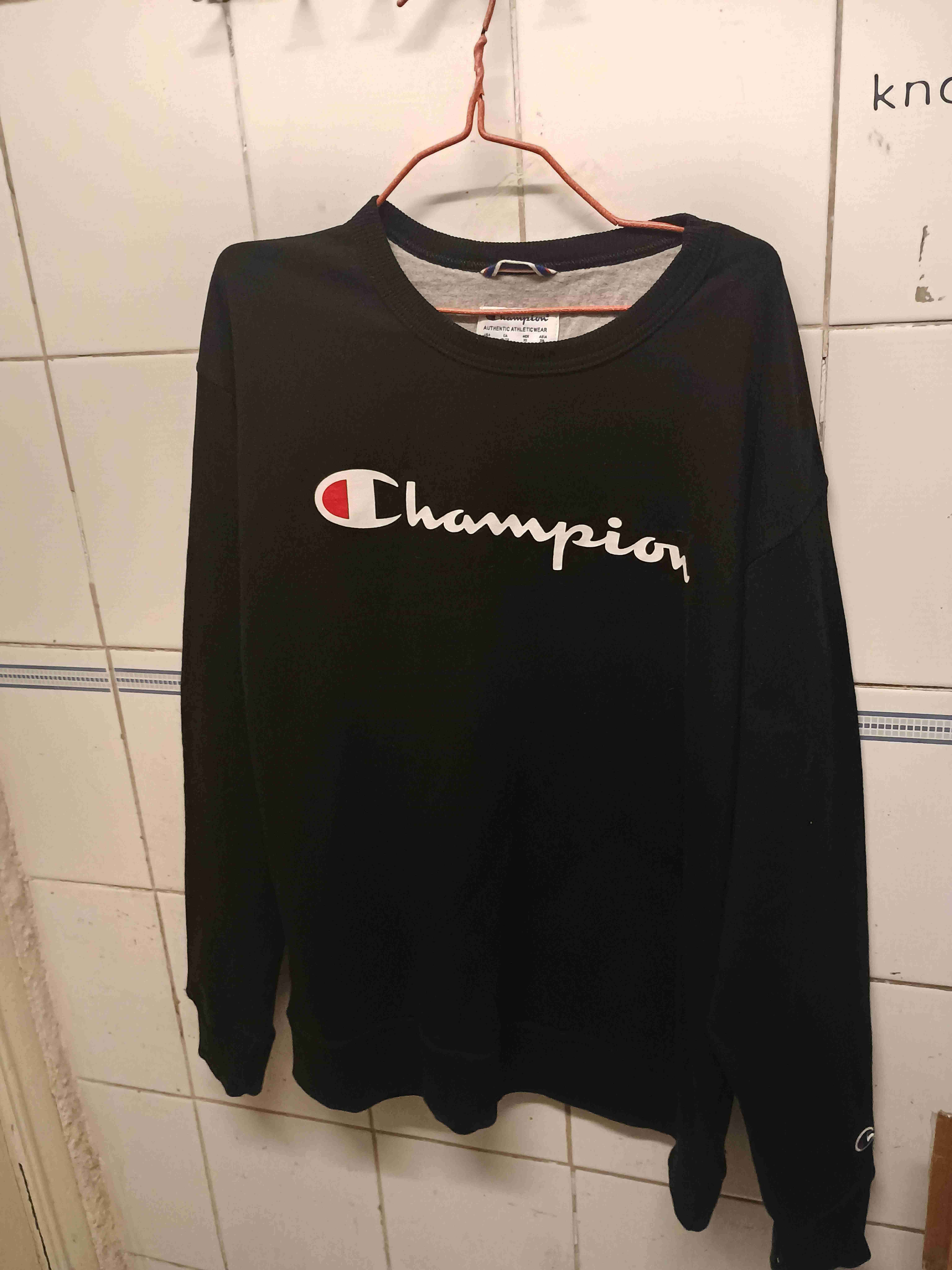 Polerón negro Champion - miniatura 1