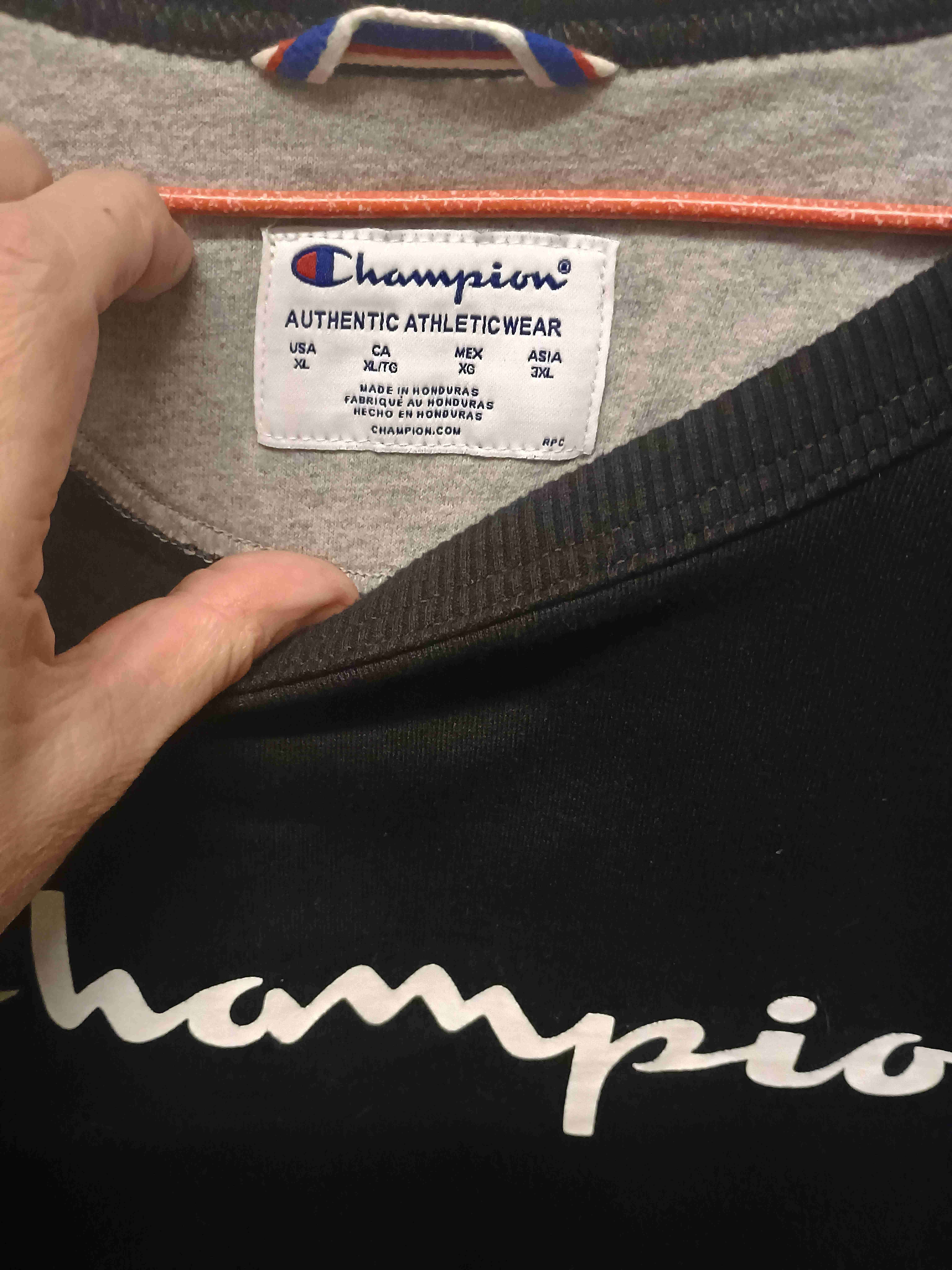 Polerón negro Champion - miniatura 3